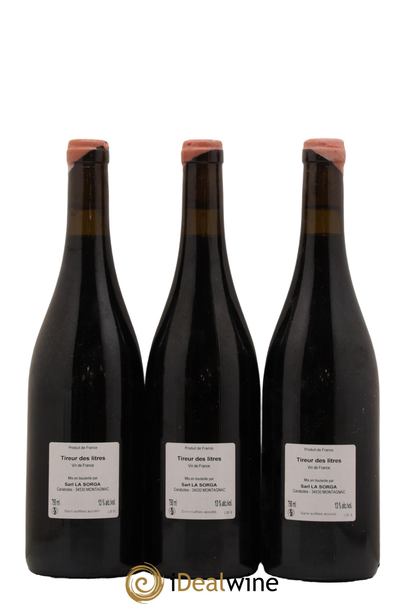 Vin de France Tireur de Litres La Sorga Anthony Tortul 2018 - Lot de 3 bouteilles - 1
