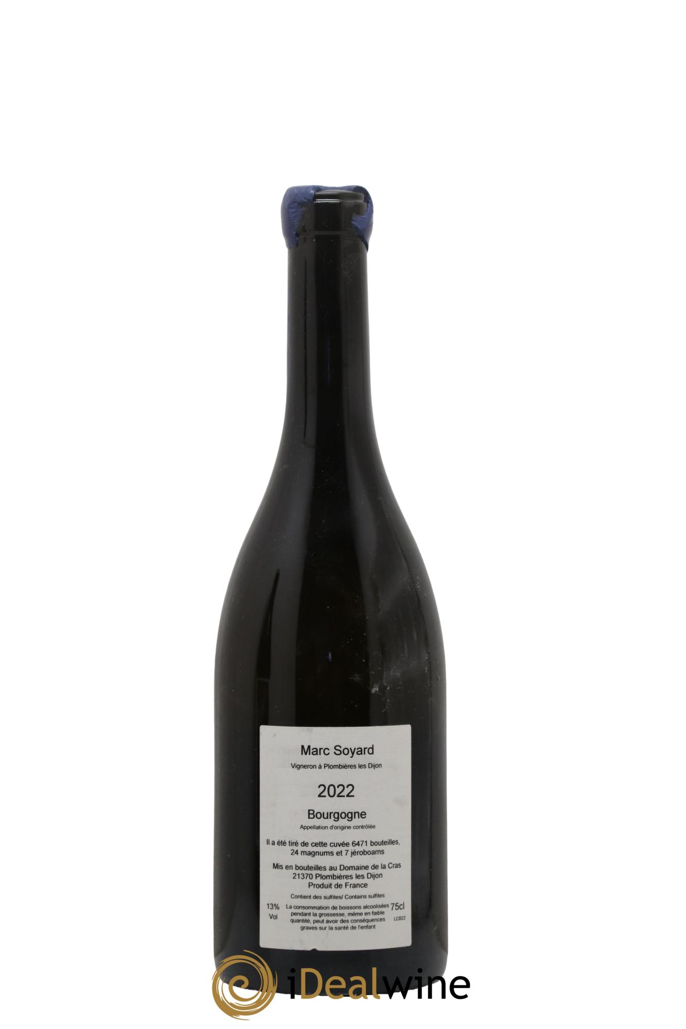 Bourgogne Cras Domaine de la Cras - Marc Soyard 2022 - Lot de 1 bouteille - 1