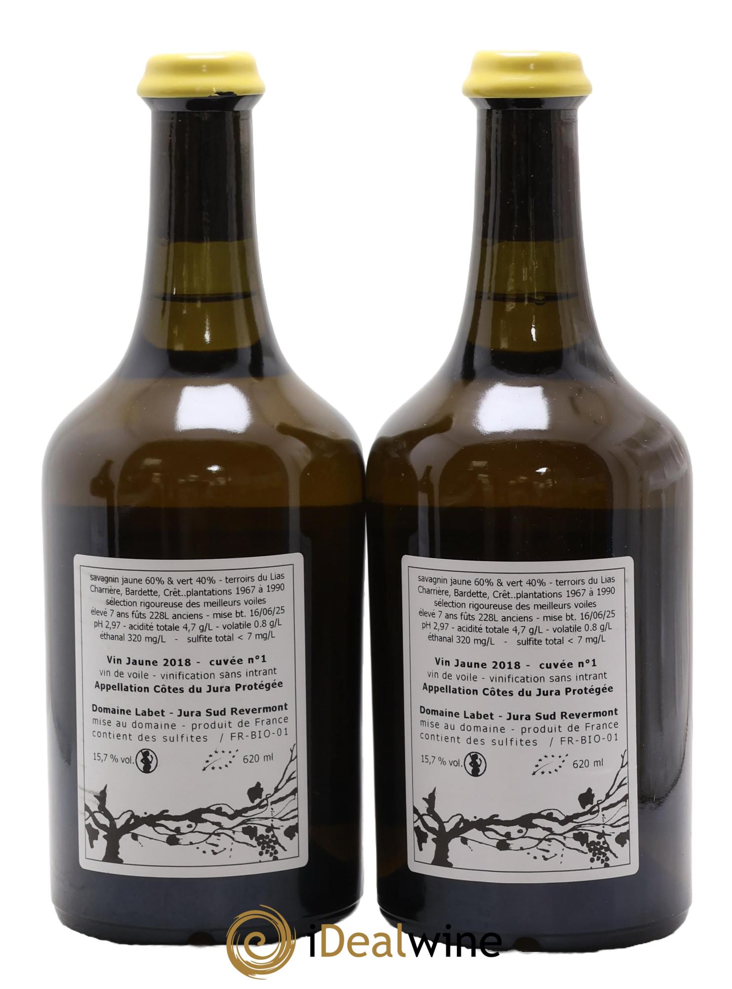 Côtes du Jura Vin Jaune Romain - Julien  - Charline Labet 2018 - Posten von 2 Clavelin - 1