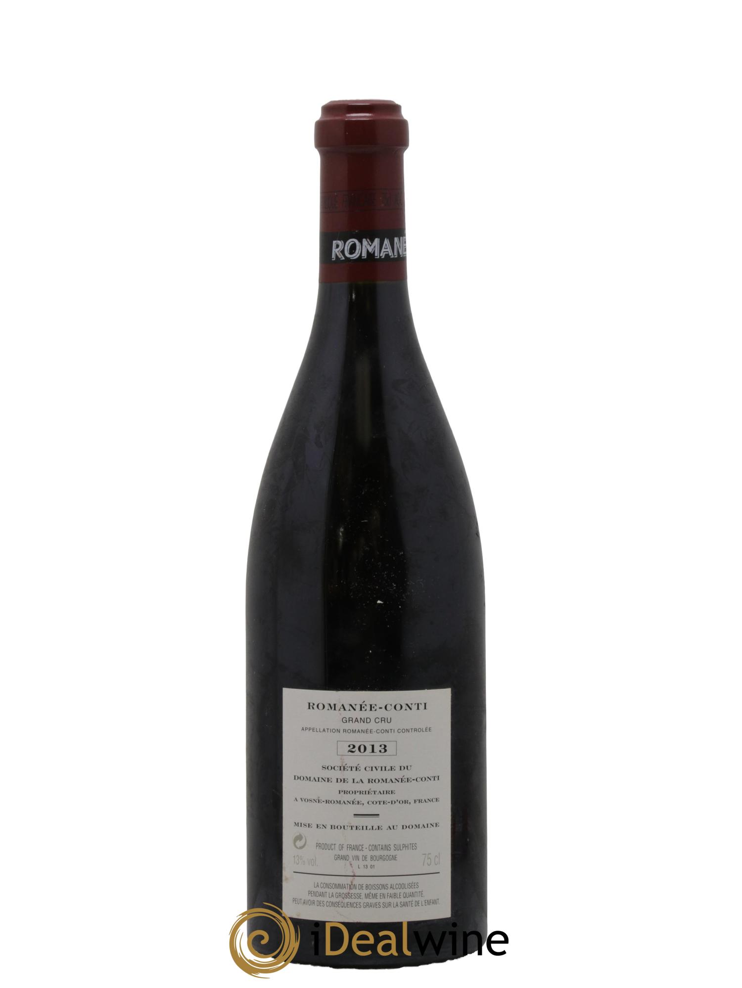 Romanée-Conti Grand Cru Domaine de la Romanée-Conti 2013 - Lot de 1 bouteille - 1