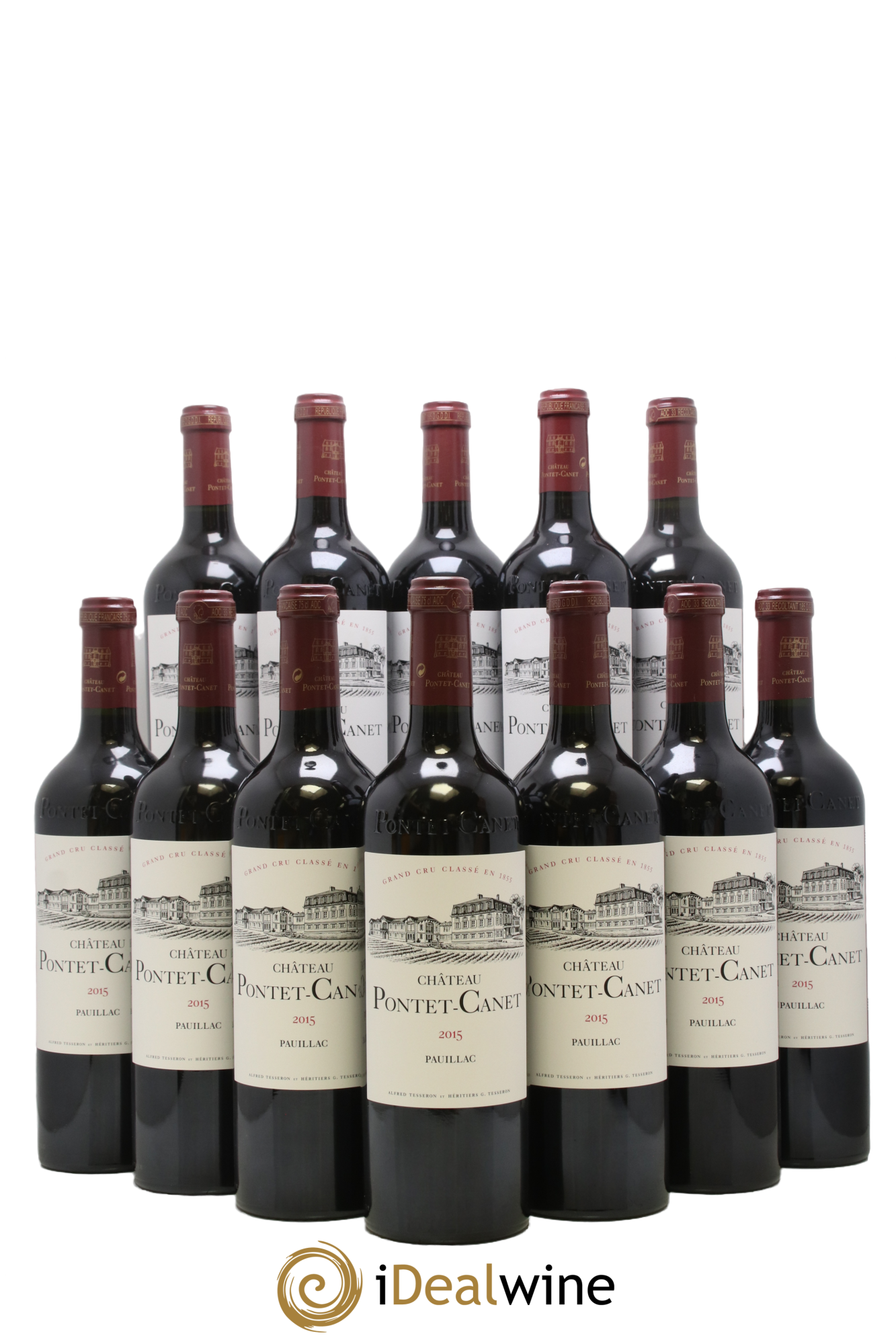 Château Pontet Canet 5ème Grand Cru Classé 2015 - Lot of 12 bottles - 0