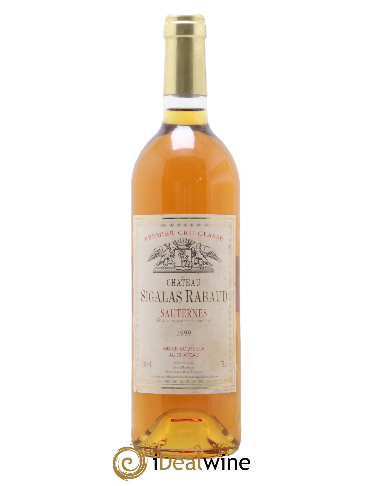 Château Sigalas Rabaud 1er Grand Cru Classé 1999 - Lotto di 1 bottiglia - 0