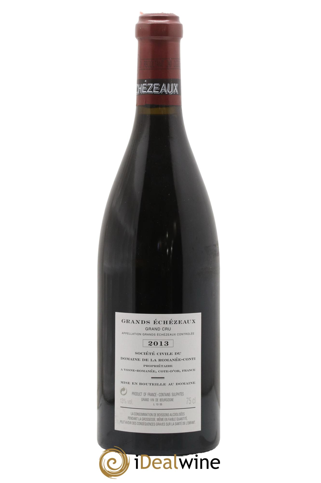 Grands-Echezeaux Grand Cru Domaine de la Romanée-Conti 2013 - Lot de 1 bouteille - 1