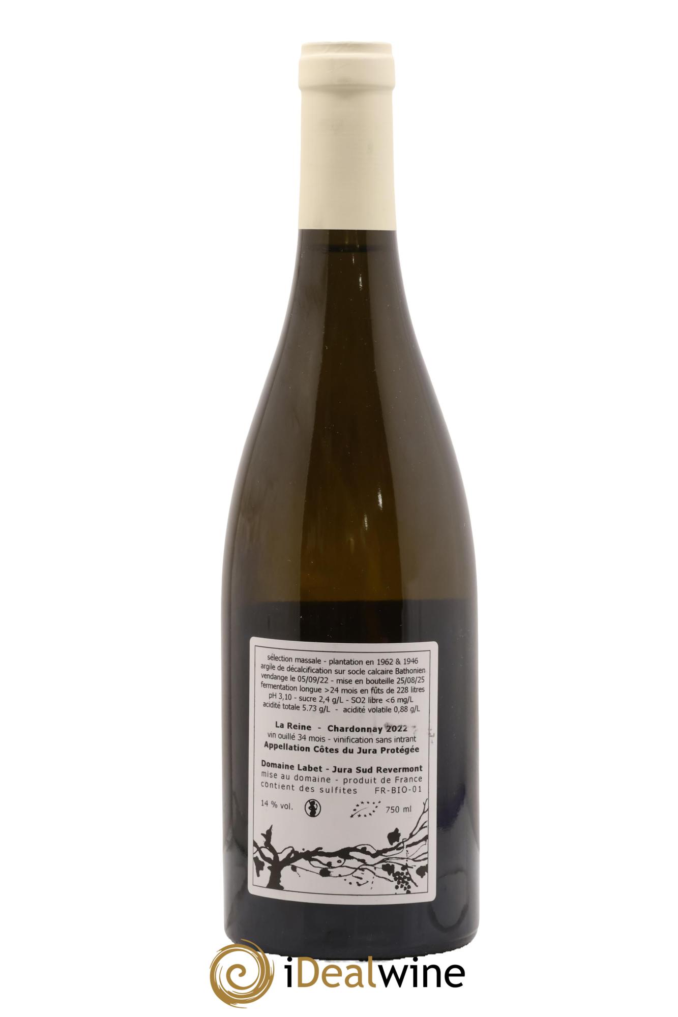 Côtes du Jura Chardonnay La Reine Romain - Julien - Charline Labet 2022 - Posten von 1 Flasche - 1