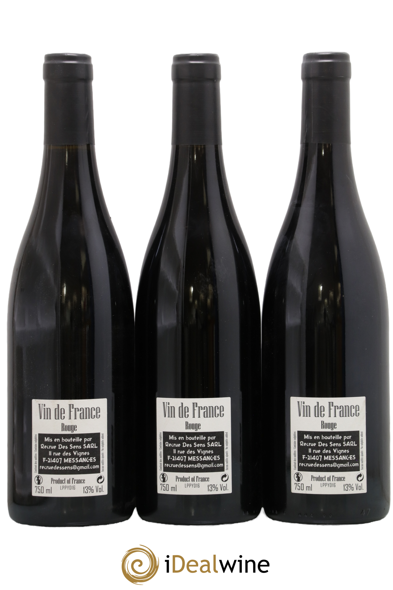 Vin de France Les 1er Ponts Yann Durieux - Recrue des Sens 2016 - Lot de 3 bouteilles - 1