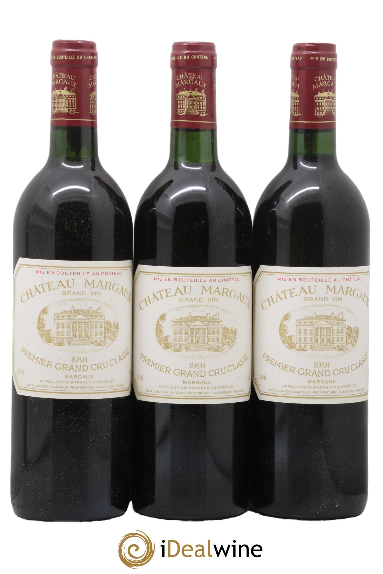 Château Margaux 1er Grand Cru Classé 1991 - Lot of 3 bottles - 0