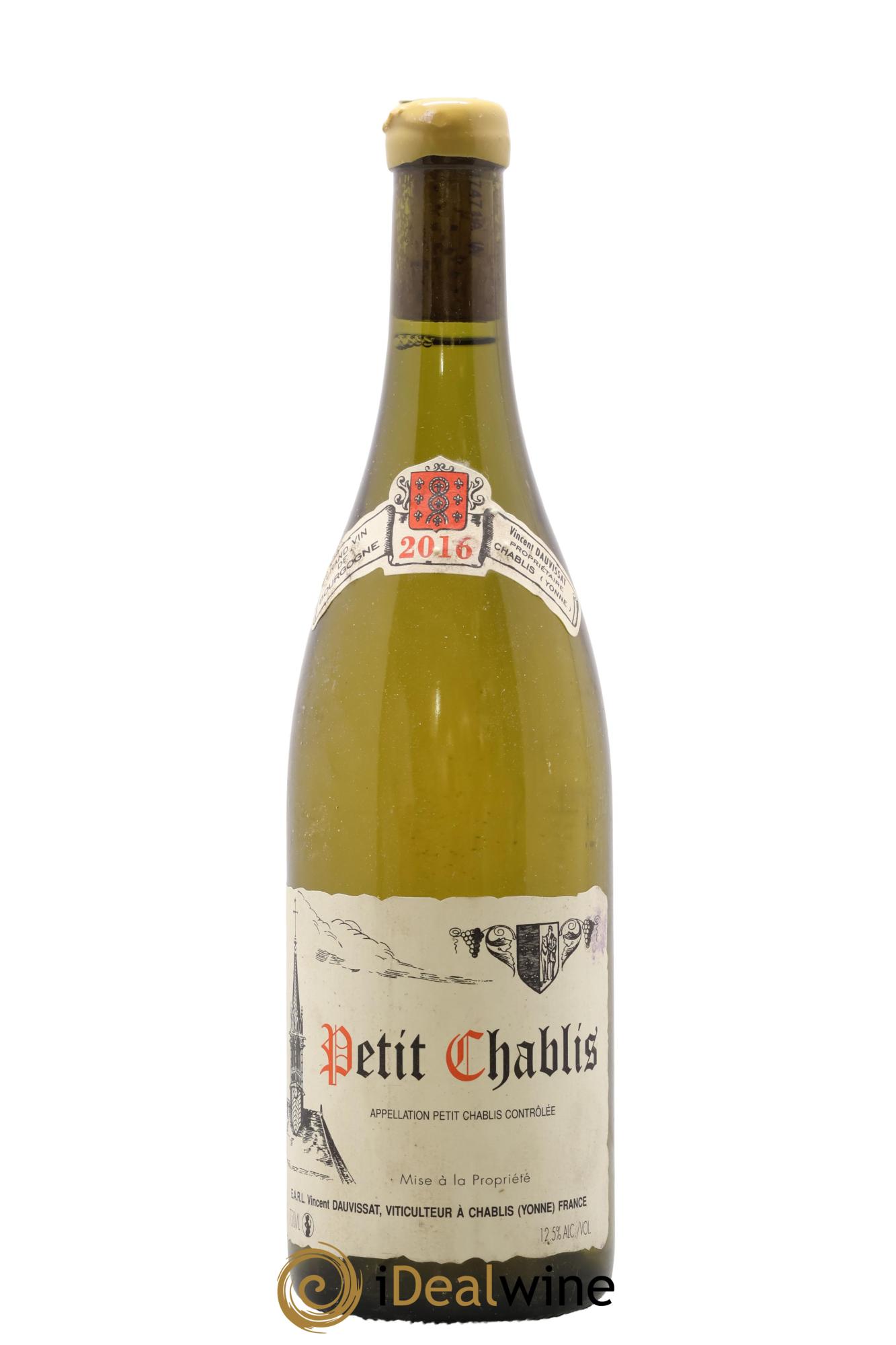 Petit Chablis Vincent Dauvissat (Domaine) 2016 - Lot of 1 bottle - 0