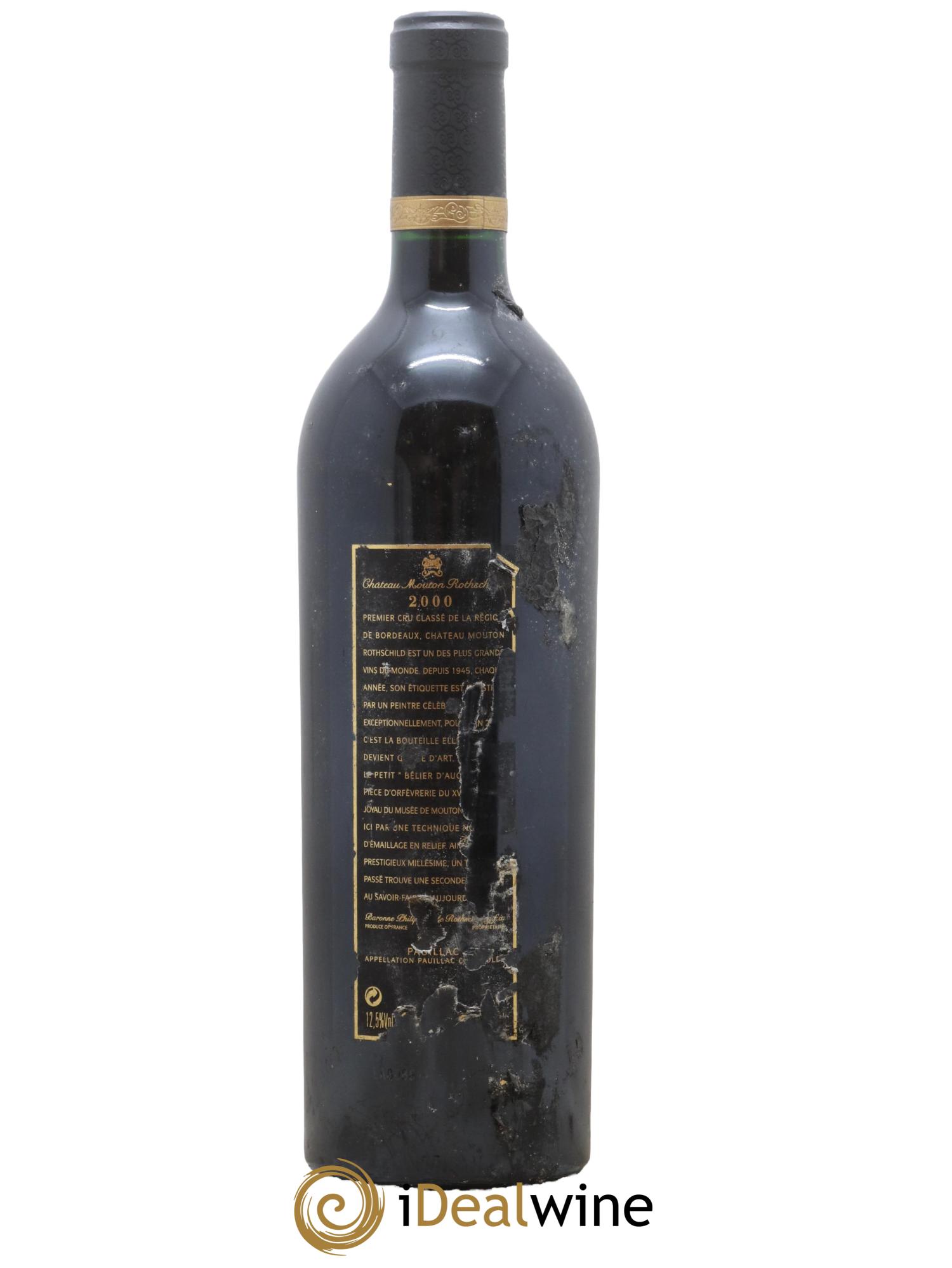 Château Mouton Rothschild 1er Grand Cru Classé 2000 - Lot de 1 bouteille - 1