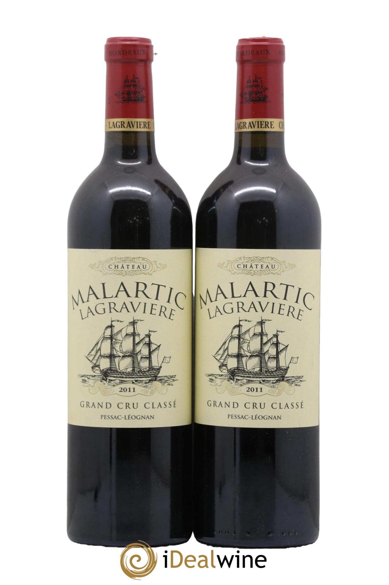 Château Malartic-Lagravière Cru Classé de Graves 2011 - Lotto di 2 bottiglie - 0