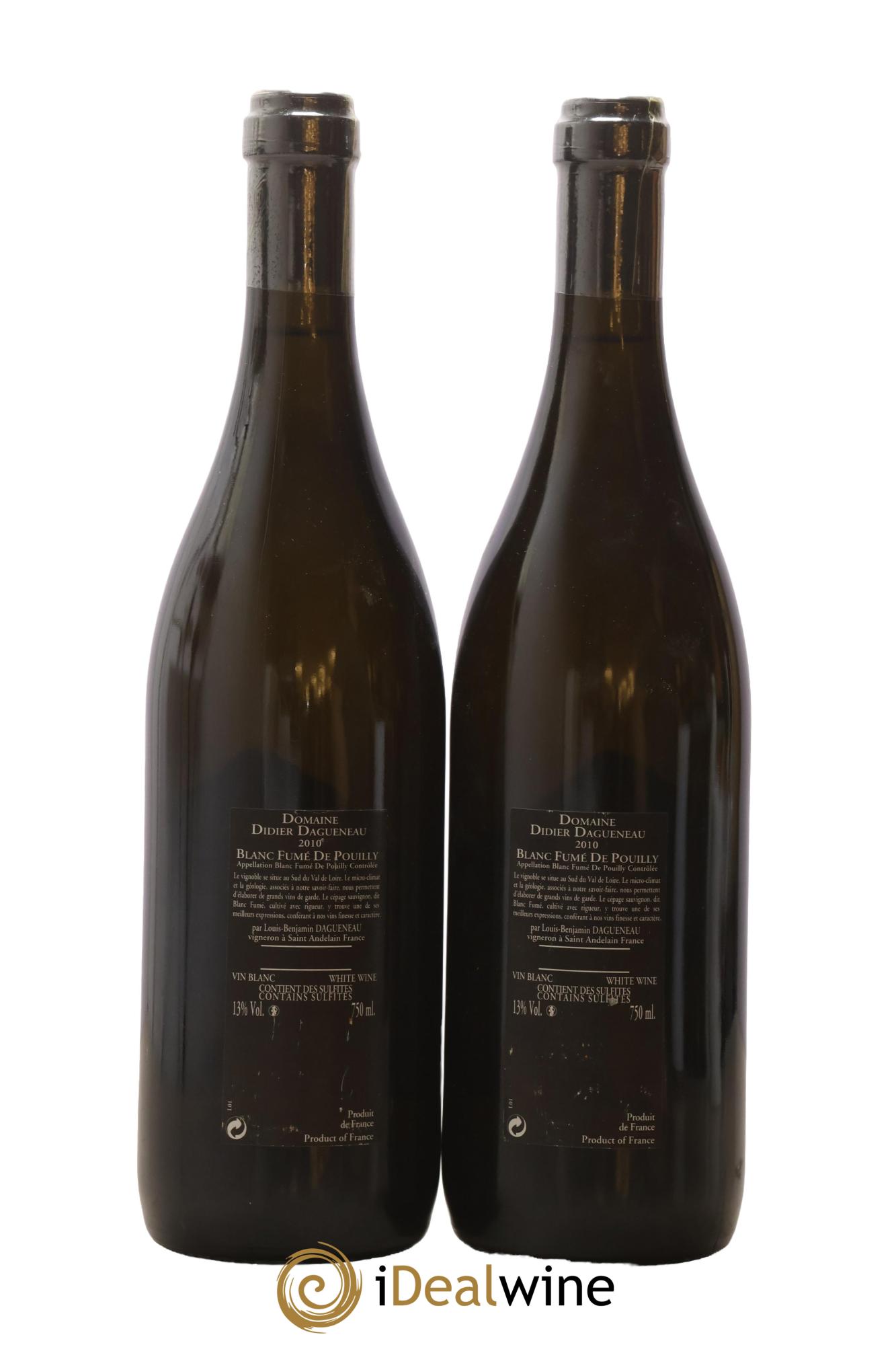 Vin de France (anciennement Pouilly-Fumé) Silex Dagueneau (Domaine Didier - Louis-Benjamin) 2010 - Lotto di 2 bottiglie - 1