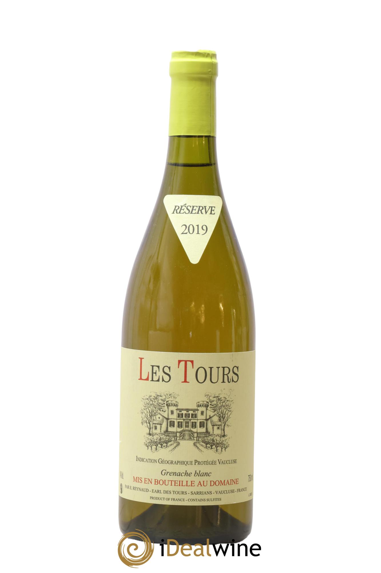 IGP Vaucluse (Vin de Pays de Vaucluse) Les Tours Grenache Blanc Emmanuel Reynaud 2019 - Lot of 1 bottle - 0