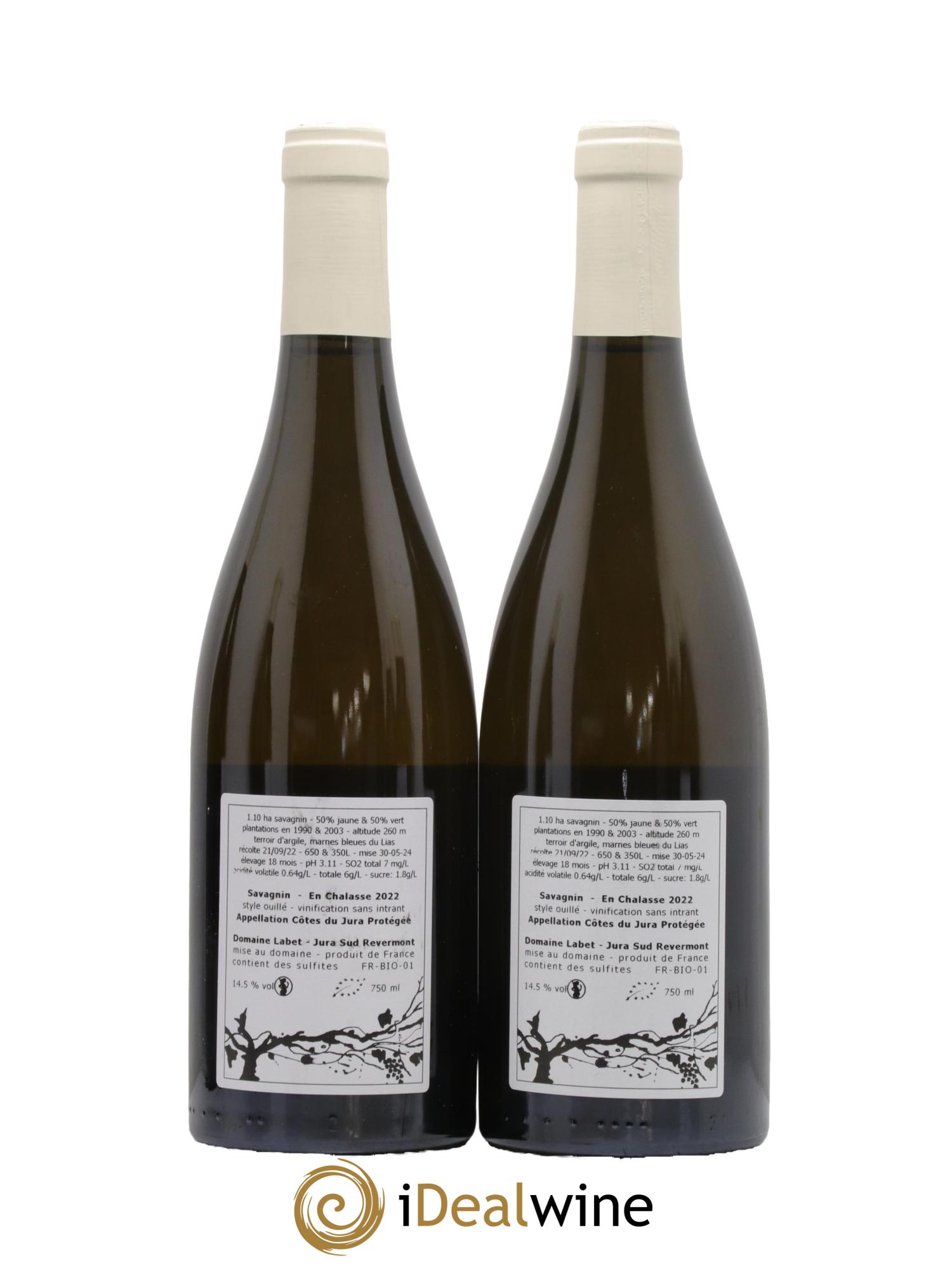 Côtes du Jura Fleur de Savagnin En Chalasse Romain - Julien  - Charline Labet 2022 - Lot de 2 bouteilles - 1