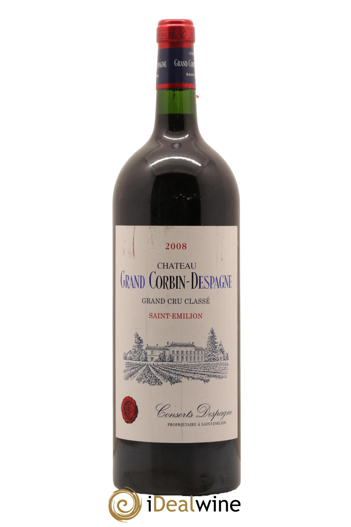 Château Grand Corbin Despagne Grand Cru Classé 2008 - Lot de 1 magnum - 0