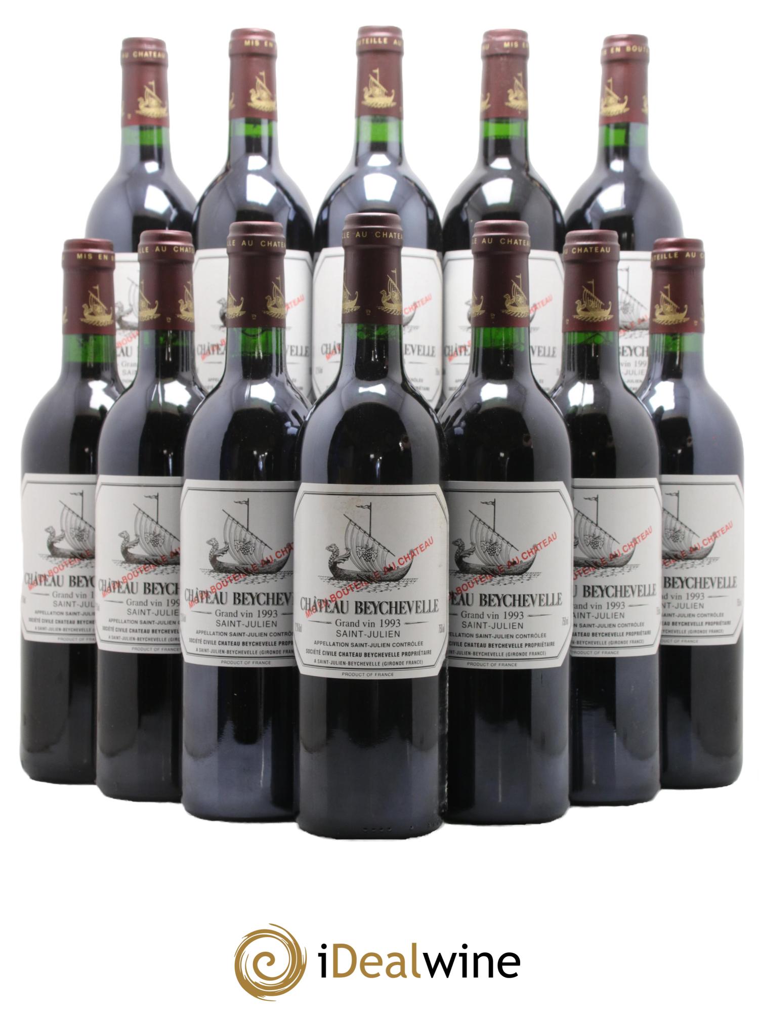 Château Beychevelle 4ème Grand Cru Classé 1993 - Lot de 12 bouteilles - 0