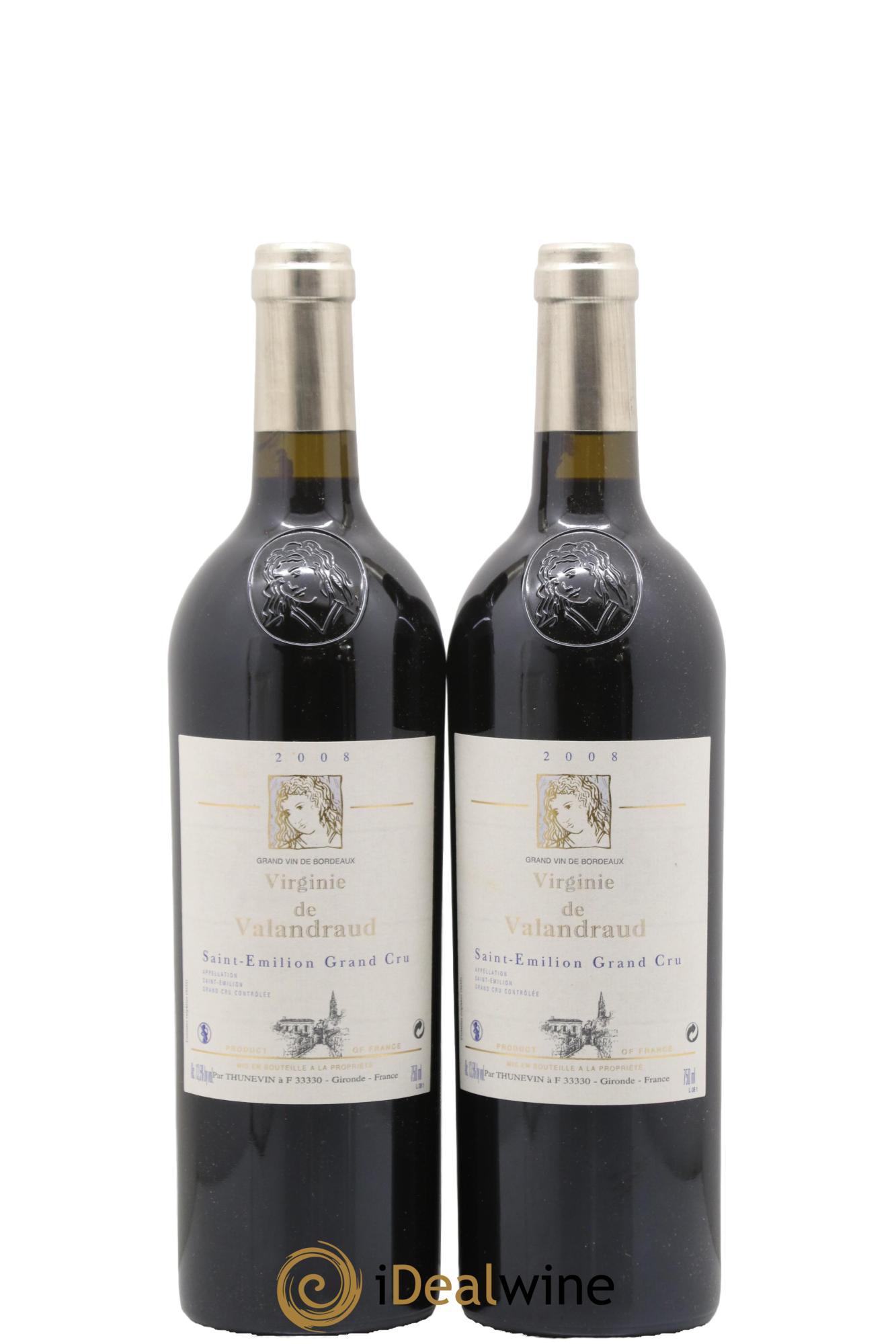 Virginie de Valandraud 2008 - Lot de 2 bouteilles - 0
