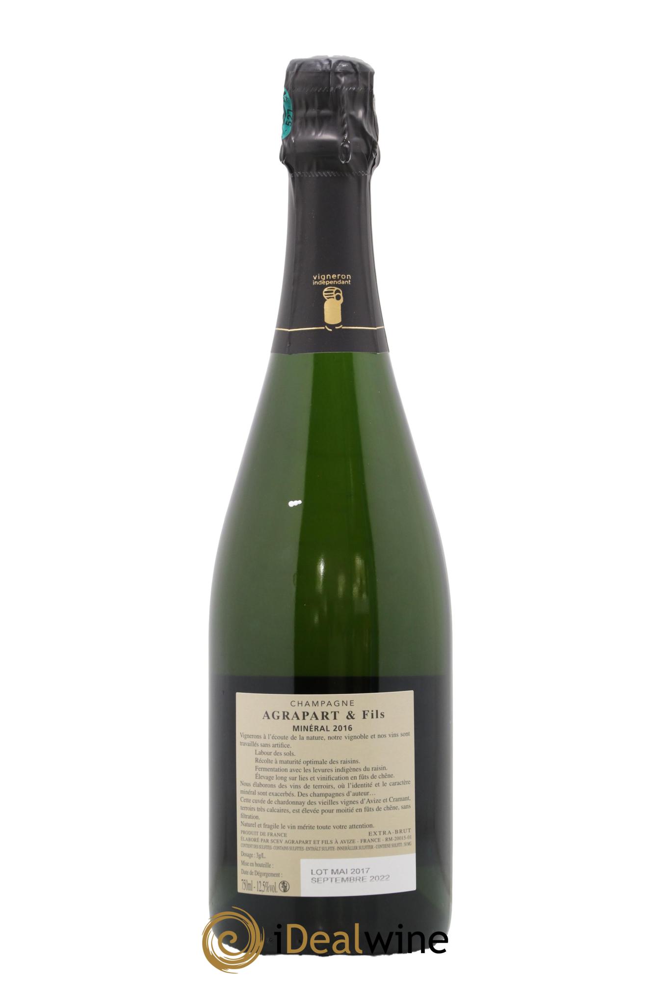 Minéral Blanc de Blancs Extra-Brut Agrapart & Fils 2016 - Lot de 1 bouteille - 1