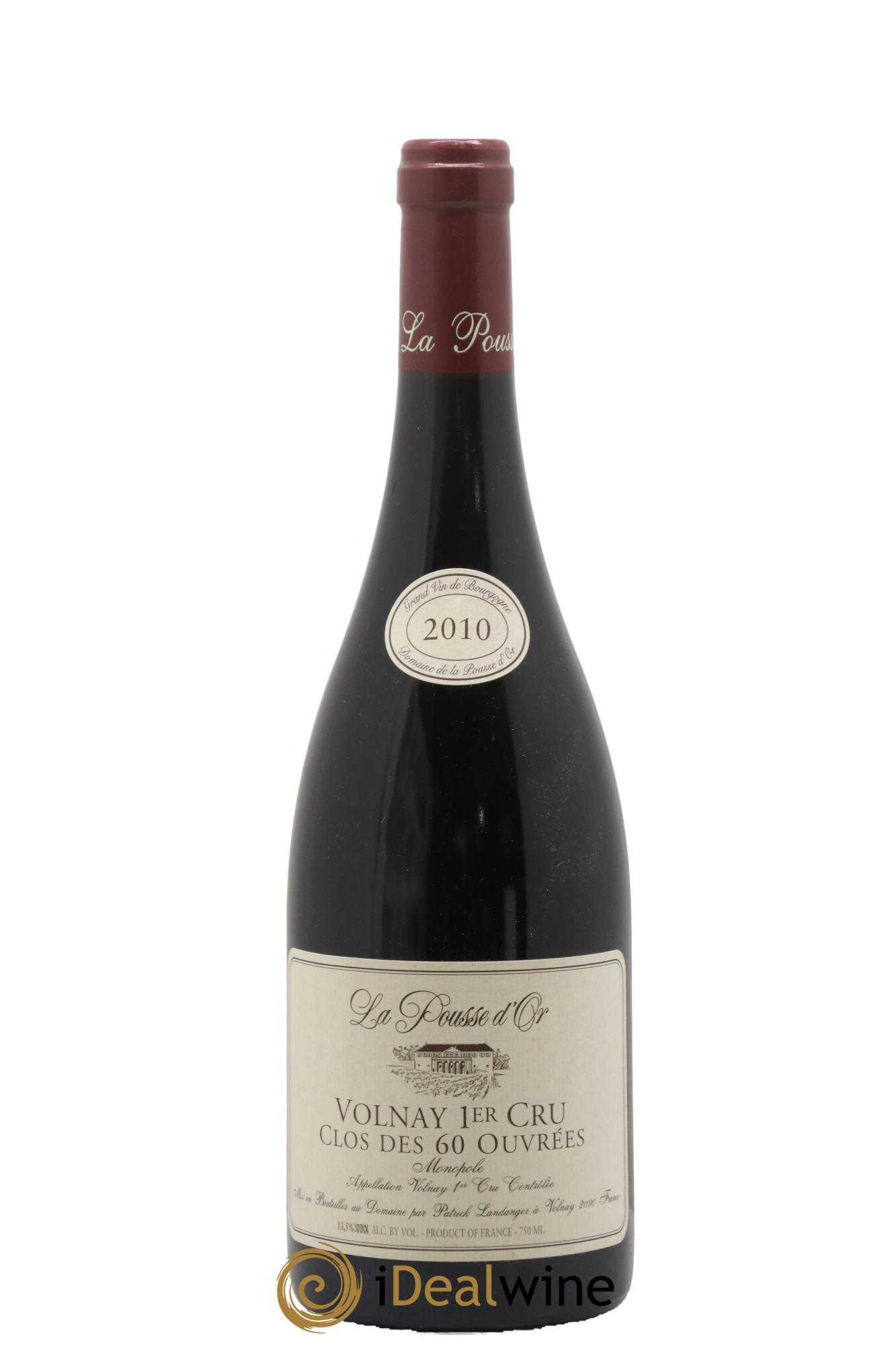Volnay 1er Cru Clos des 60 ouvrées La Pousse d'Or (Domaine de) 2010 - Lot of 1 bottle - 0