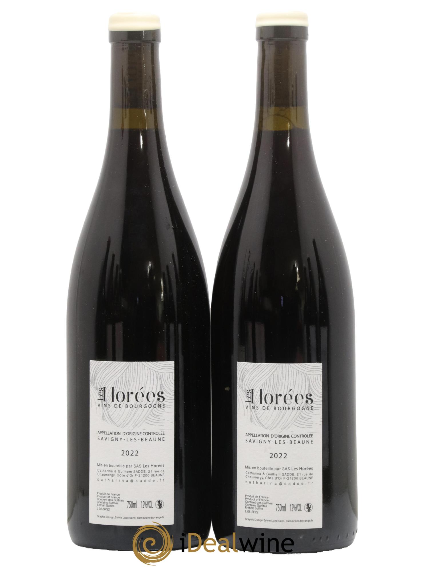 Savigny-lès-Beaune Les Plaisirs et les jours Les Horées 2022 - Lot de 2 bouteilles - 1