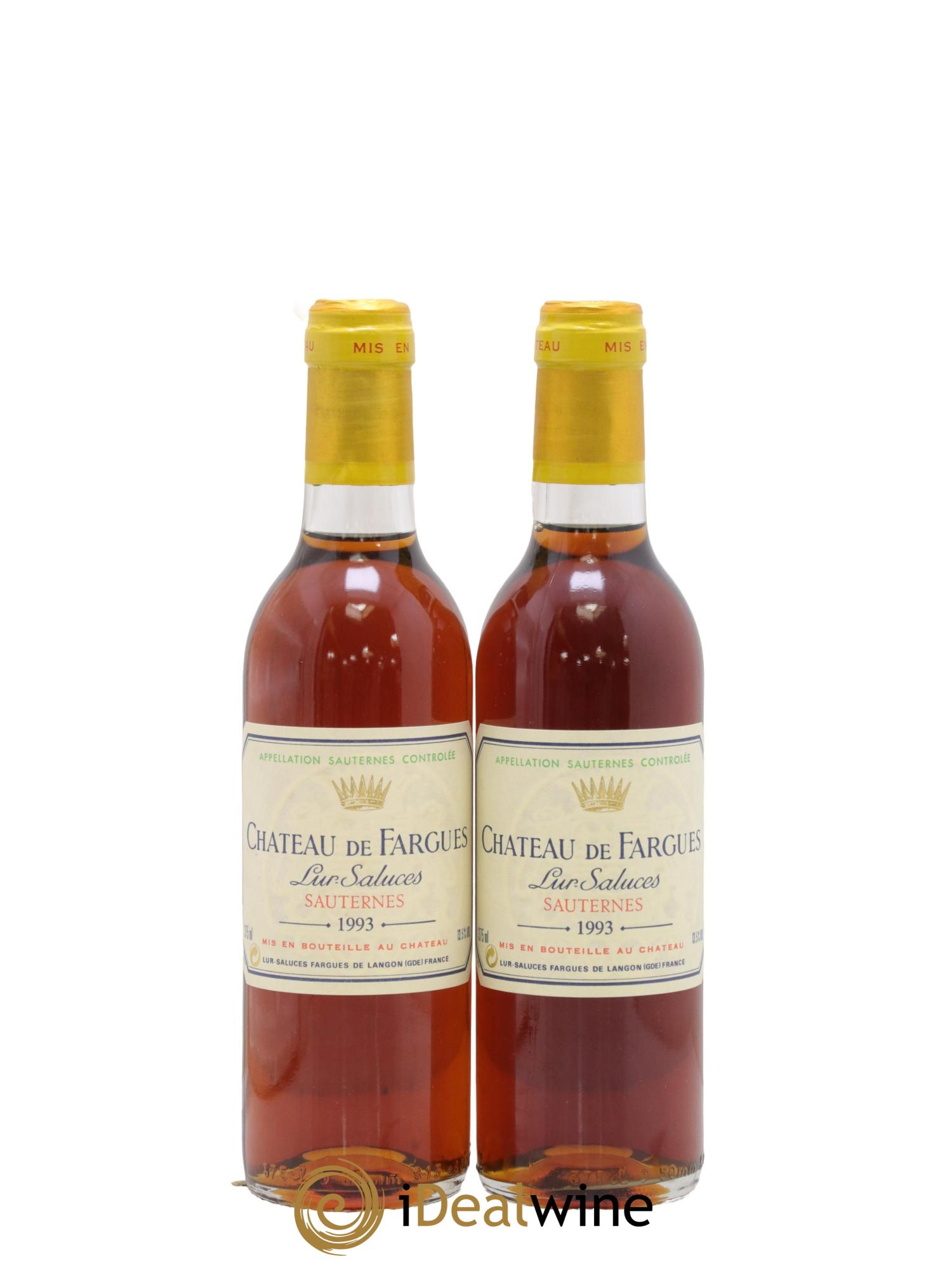 Château de Fargues 1993 - Posten von 2 Demi-Flaschen - 0