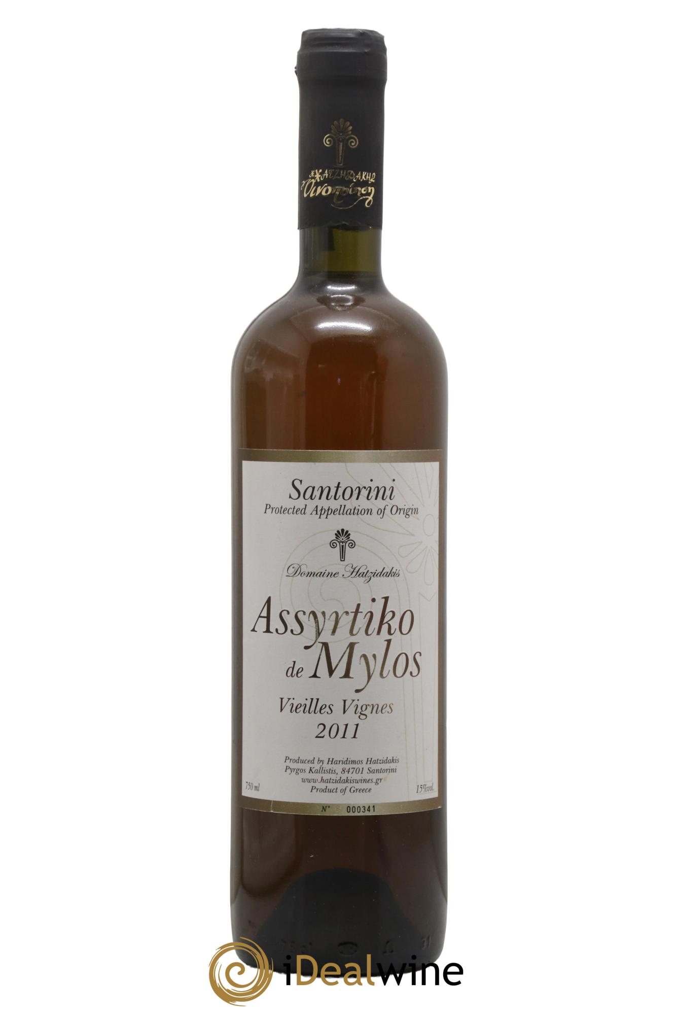 Santorini Hatzidakis Assyrtiko de Mylos Vieilles Vignes 2011 - Lotto di 1 bottiglia - 0