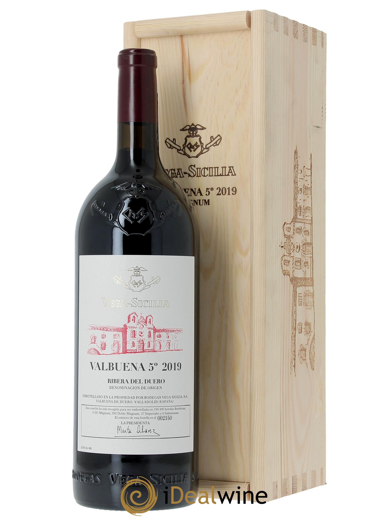 Ribera Del Duero DO Vega Sicilia Valbuena 5 ano Famille Alvarez (CBO à partir de 3 mgs) 2019 - Lot de 1 magnum - 0