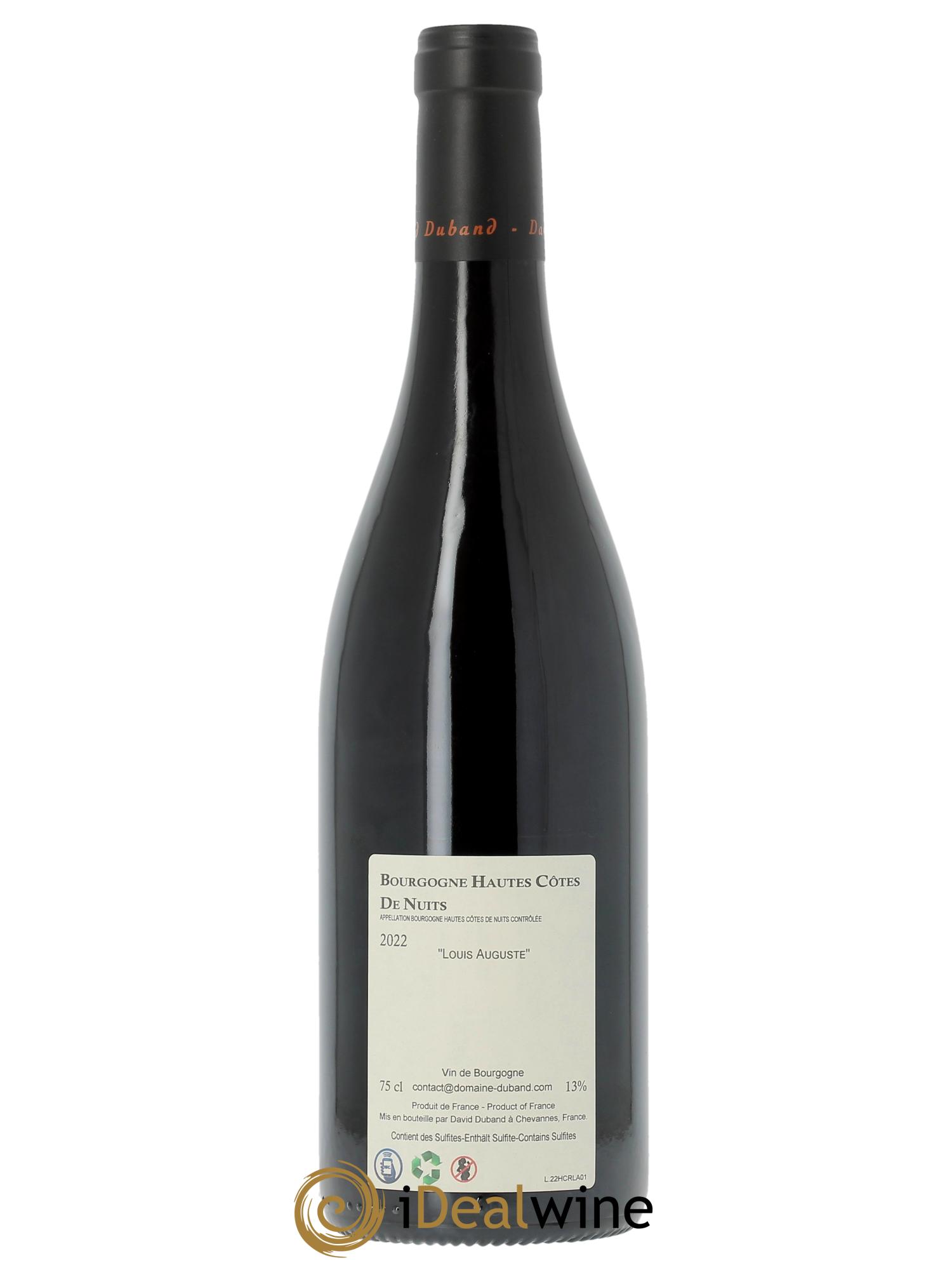 Hautes-Côtes de Nuits Louis Auguste David Duband (Domaine) 2022 - Lot de 1 bouteille - 1
