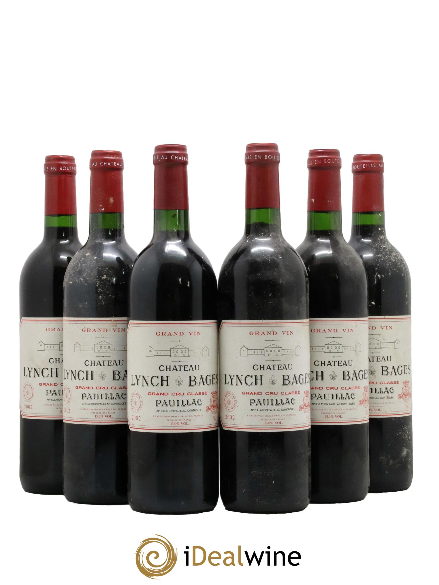 Château Lynch Bages 5ème Grand Cru Classé 2002 - Lot de 6 bouteilles - 0