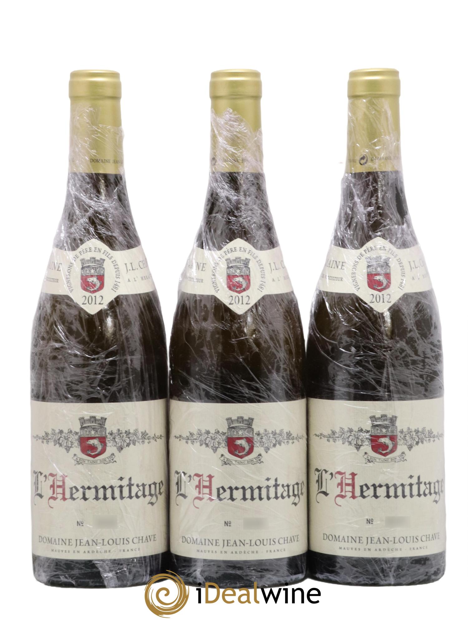 Hermitage Jean-Louis Chave 2012 - Lot de 3 bouteilles - 0