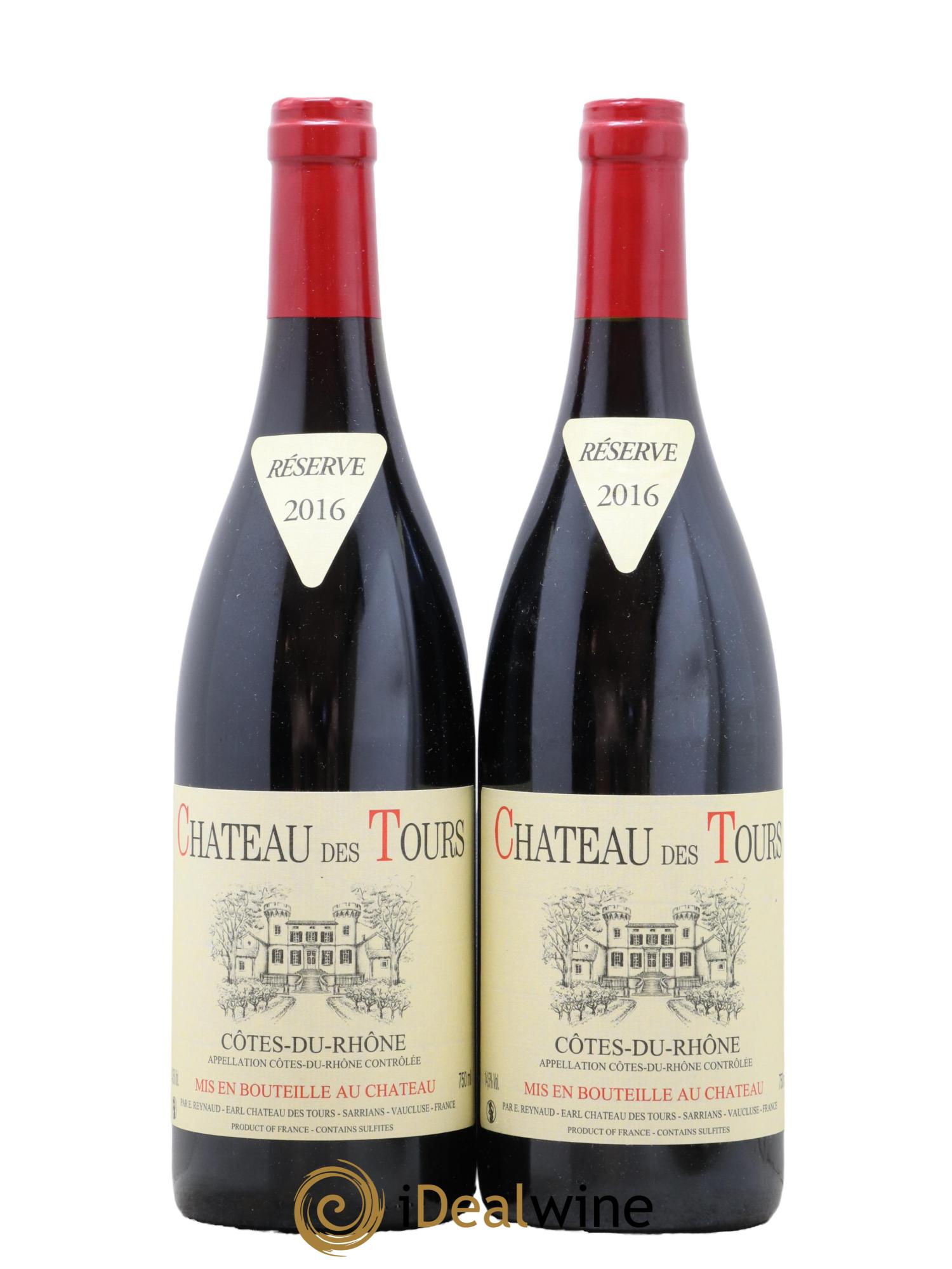 Côtes-du-Rhône Château des Tours Emmanuel Reynaud 2016 - Lot de 2 bouteilles - 0