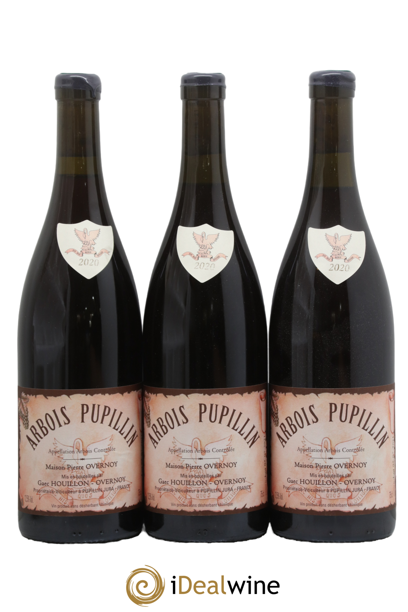 Arbois-Pupillin Ploussard Trousseau (cire violette) Overnoy-Houillon (Domaine) 2020 - Lotto di 3 bottiglie - 0
