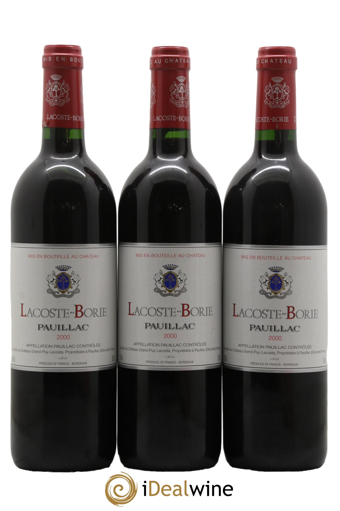 Lacoste Borie 2000 - Posten von 3 Flaschen - 0