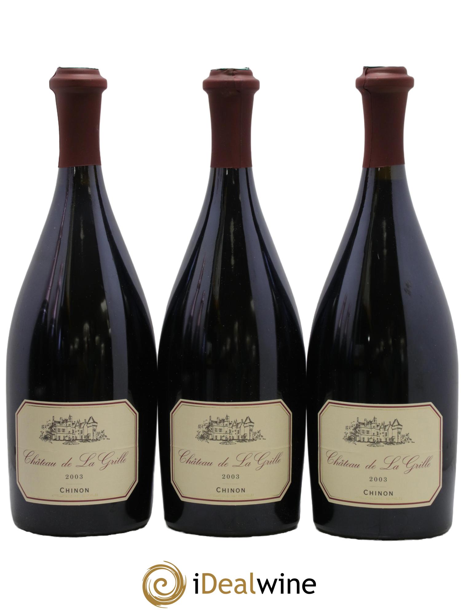 Chinon Château de la Grille 2003 - Lot of 3 bottles - 0