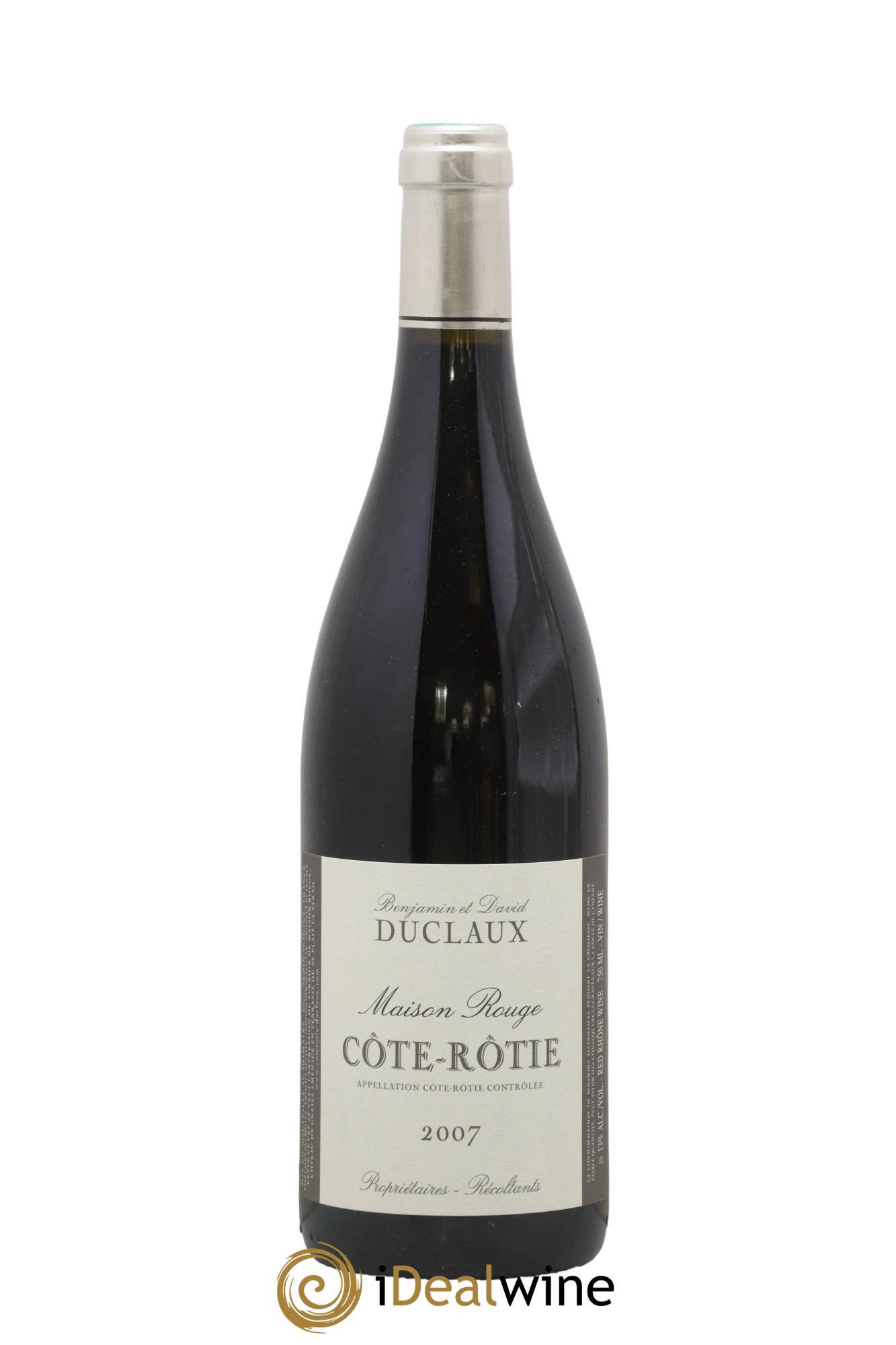 Côte-Rôtie Maison Rouge Domaine Duclaux 2007 - Lot de 1 bouteille - 0