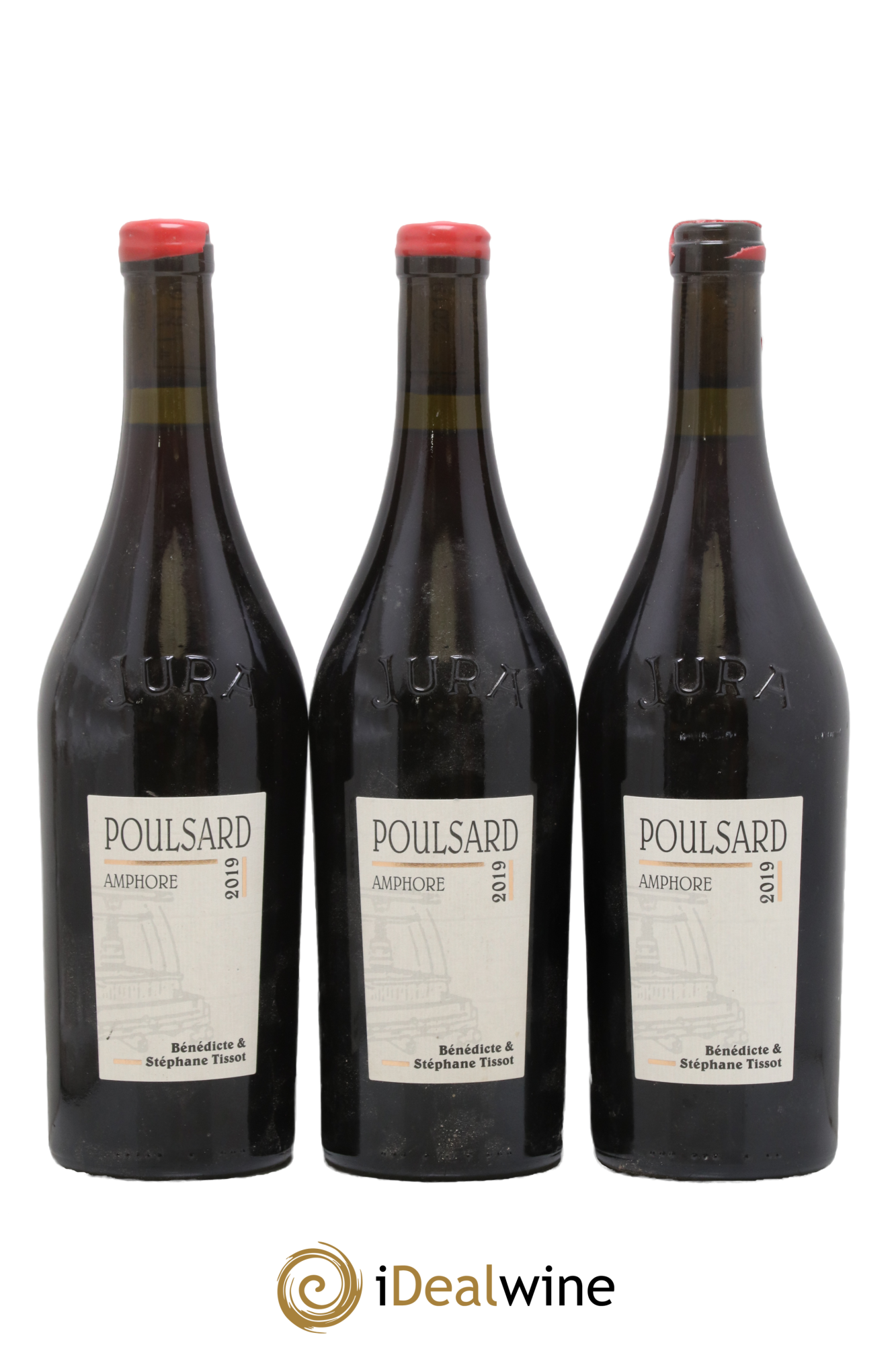 Arbois Poulsard Amphore Bénédicte et Stéphane Tissot 2019 - Lot of 3 bottles - 0