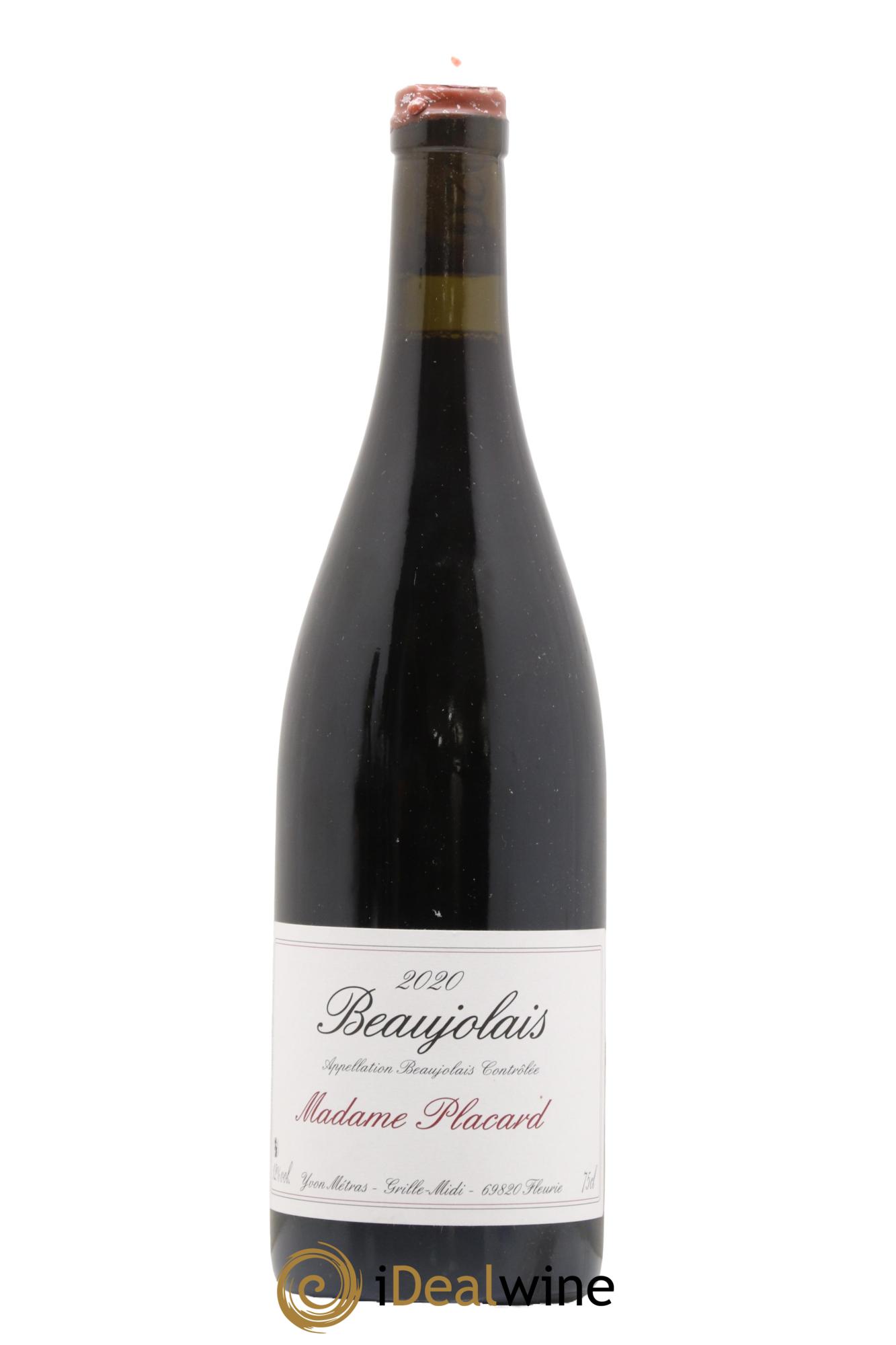Beaujolais Madame Placard Yvon Métras 2020 - Lot de 1 bouteille - 0
