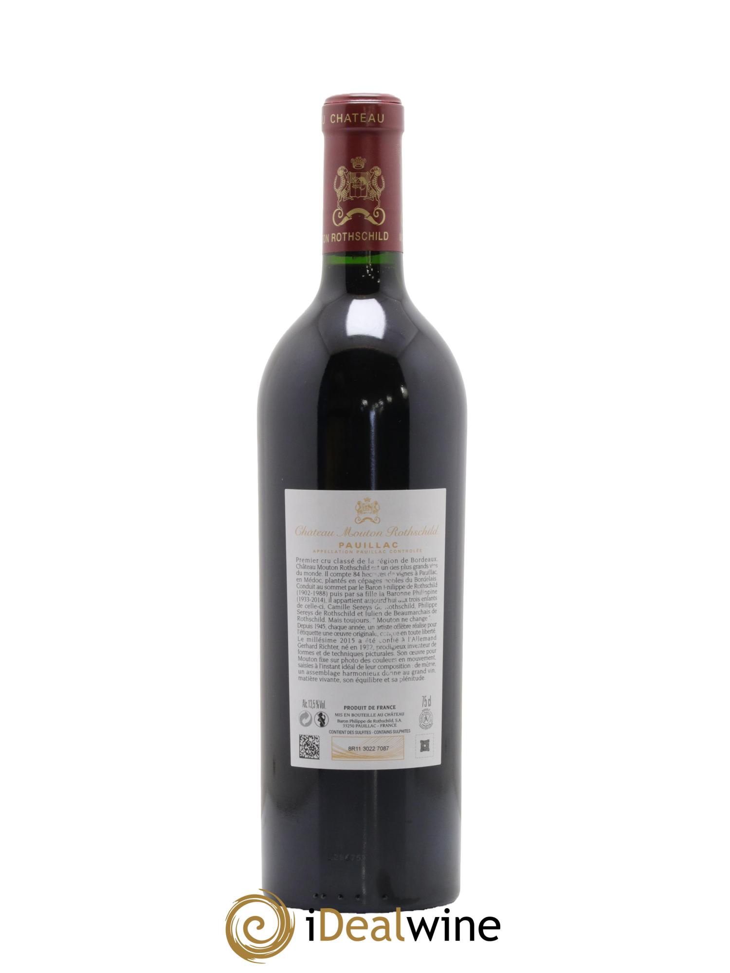 Château Mouton Rothschild 1er Grand Cru Classé 2015 - Lotto di 1 bottiglia - 1