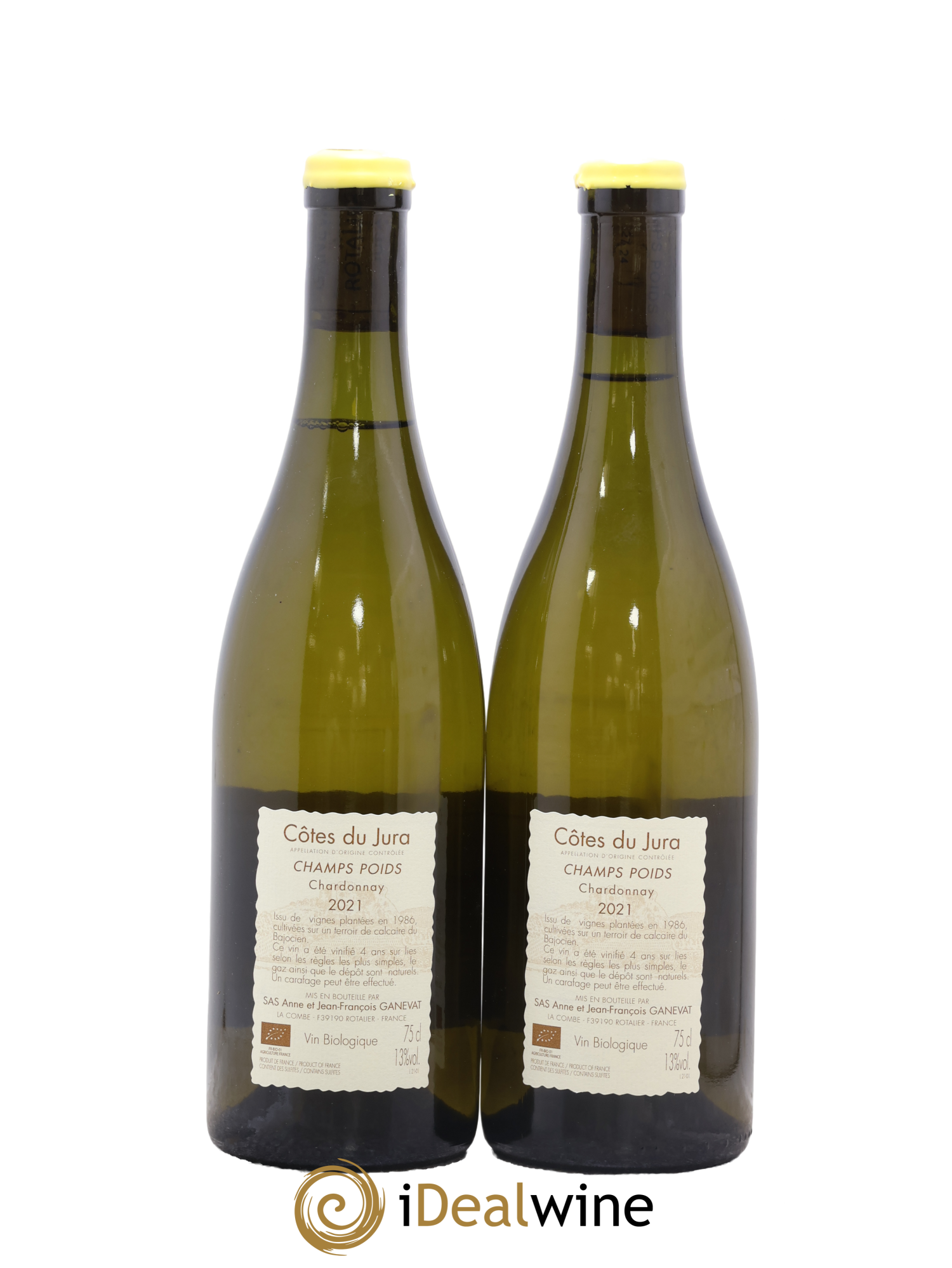 Côtes du Jura Champs Poids Anne et Jean François Ganevat 2021 - Lot of 2 bottles - 1