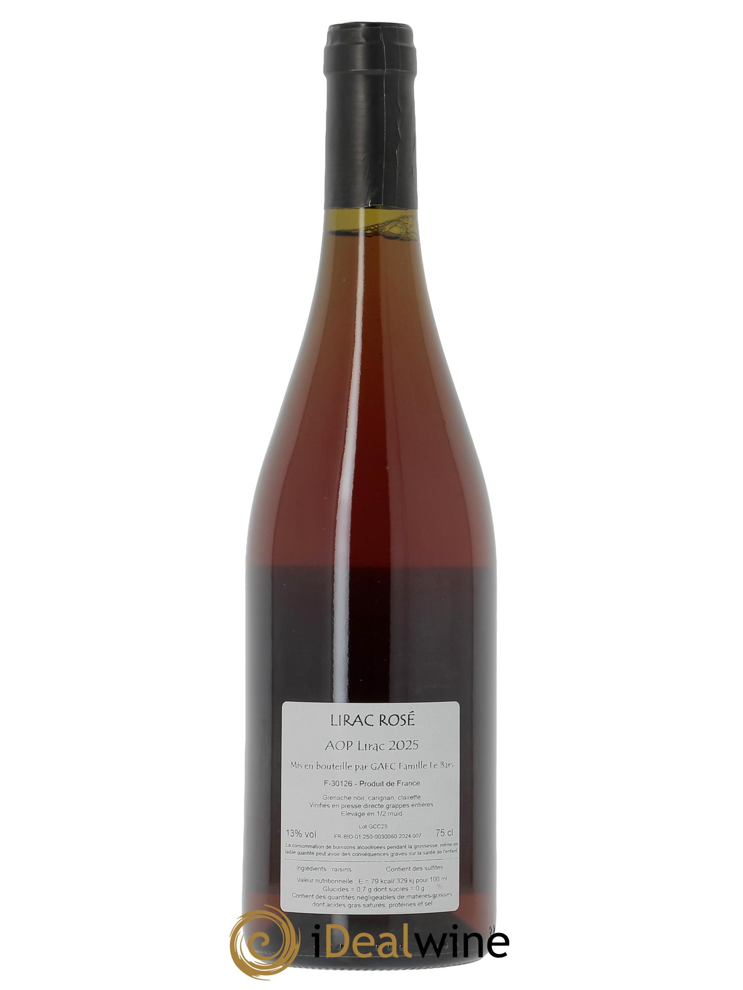 Lirac Romain Le Bars 2025 - Lot de 1 bouteille - 1