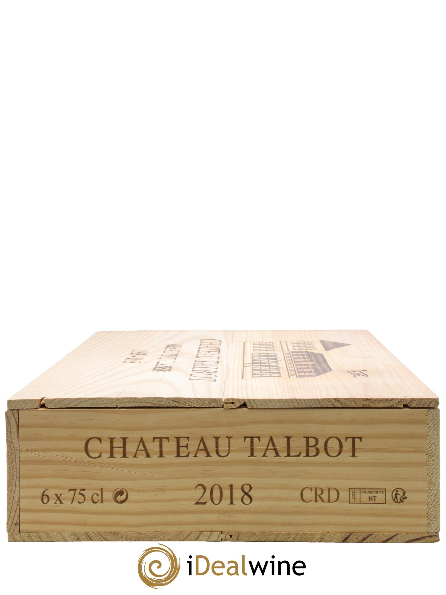 Château Talbot 4ème Grand Cru Classé 2018 - Lot of 6 bottles - 1