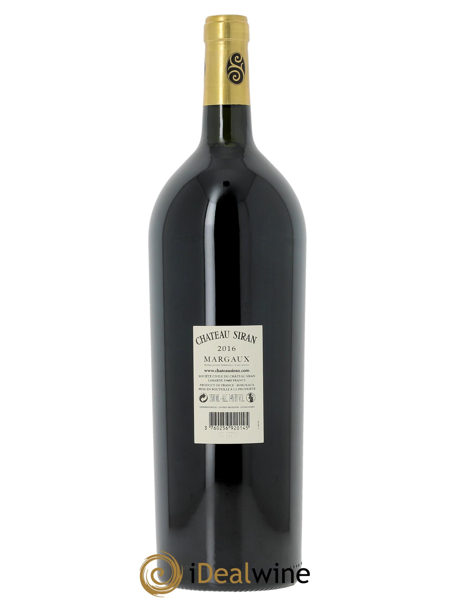 Château Siran  2016 - Posten von 1 Magnum - 2
