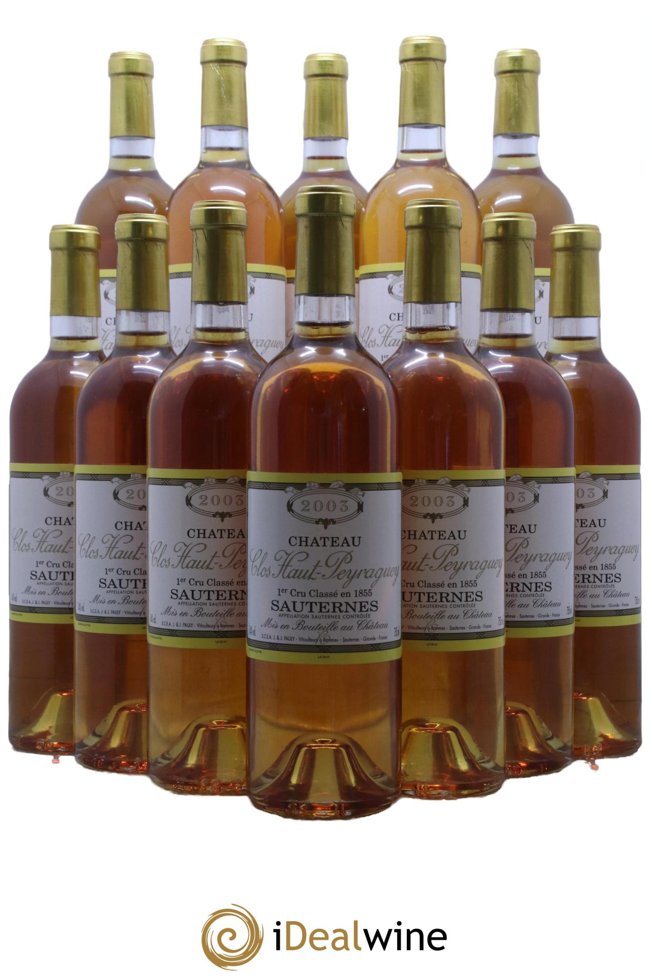 Clos Haut-Peyraguey 1er Grand Cru Classé 2003 - Lot of 12 bottles - 0
