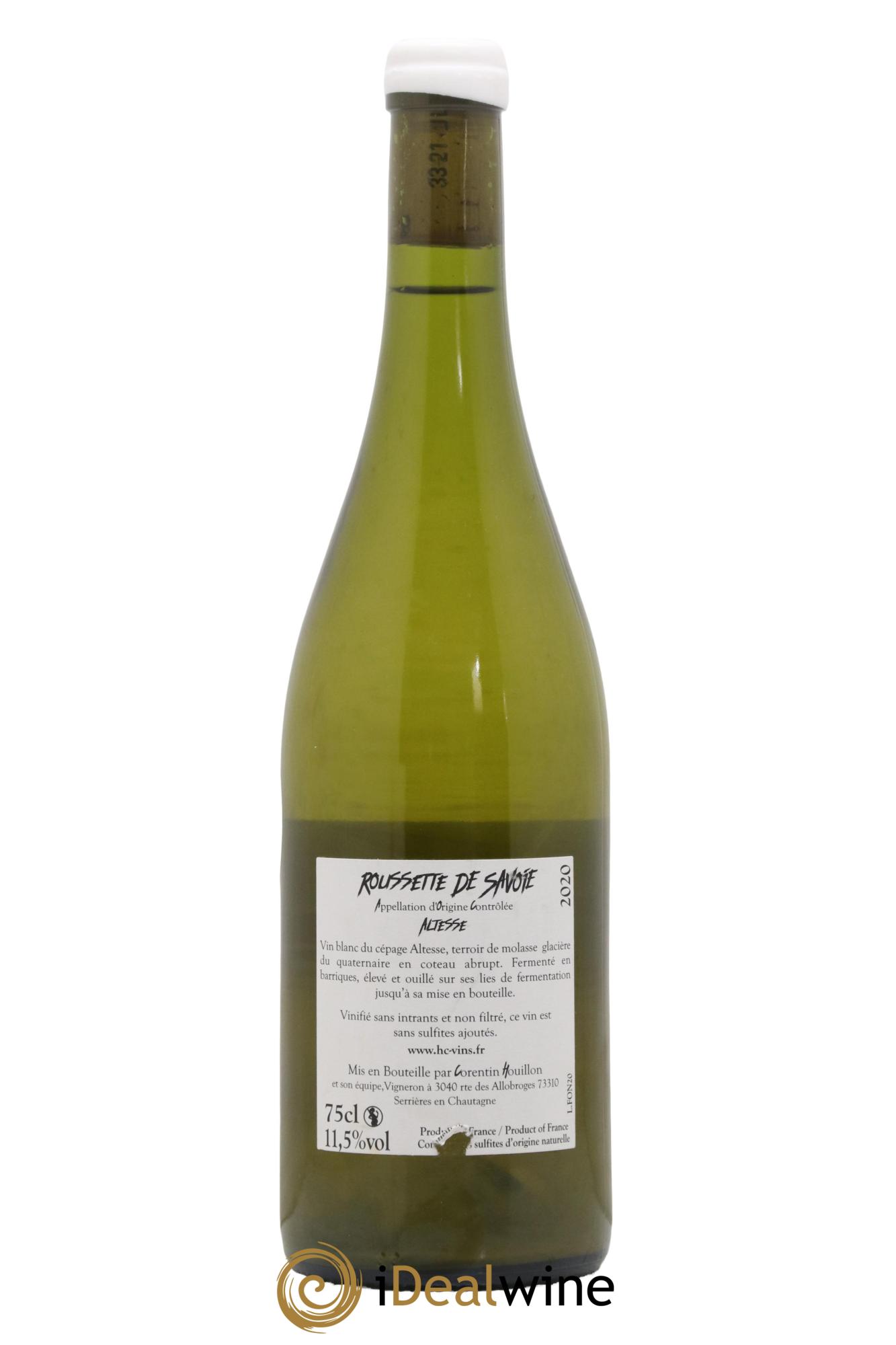 Vin de Savoie Force of Nature Altesse Correntin Houilon 2020 - Lot de 1 bouteille - 1