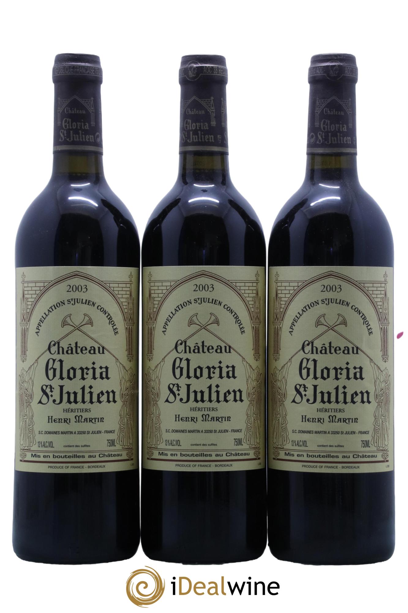 Château Gloria 2003 - Lot de 12 bouteilles - 1