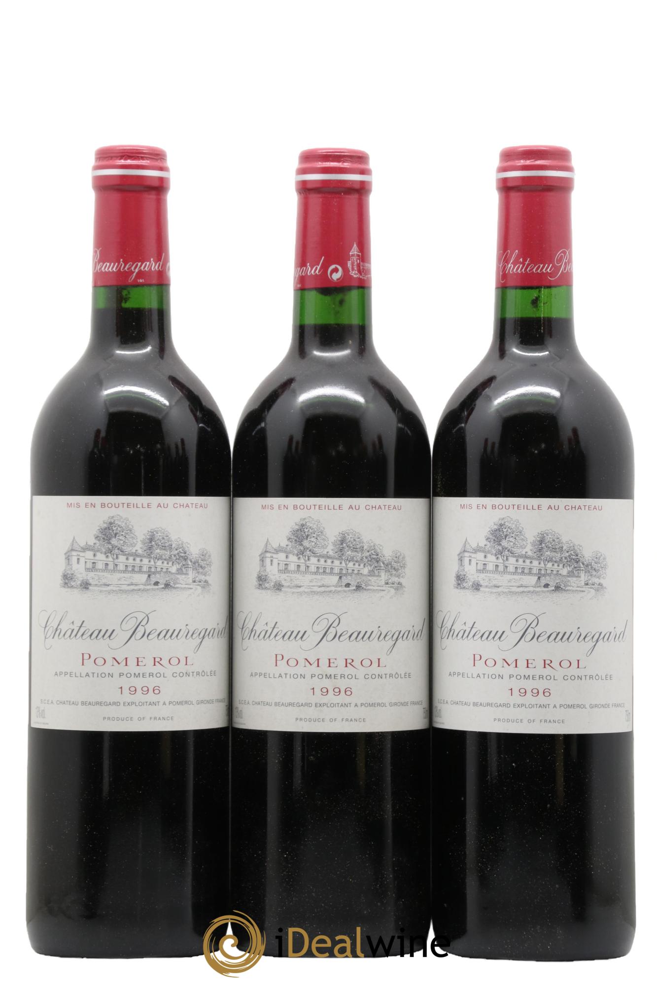 Château Beauregard 1996 - Lot de 3 bouteilles - 0