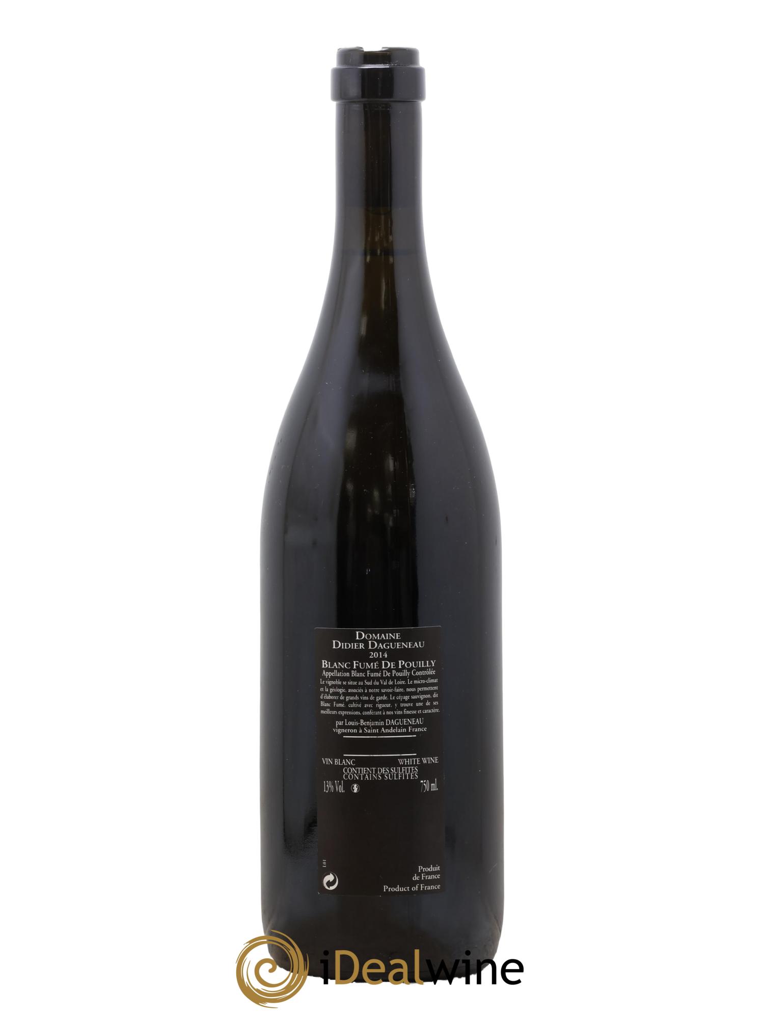 Vin de France (anciennement Pouilly-Fumé) Silex Dagueneau (Domaine Didier - Louis-Benjamin) 2014 - Lot of 1 bottle - 1