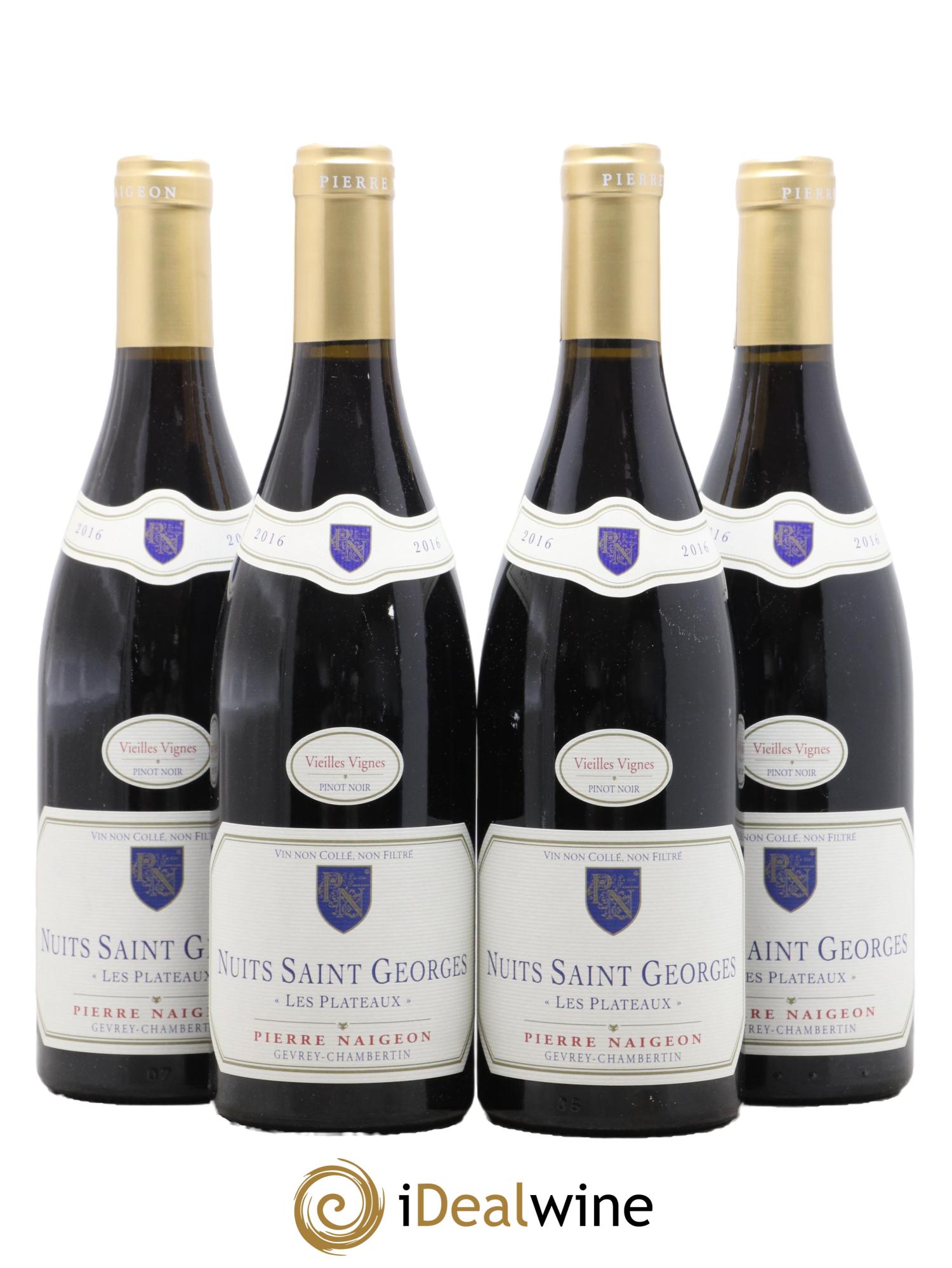 Nuits-Saint-Georges Les Plateaux Vieilles Vignes Naigeon 2016 - Lot de 4 bouteilles - 0