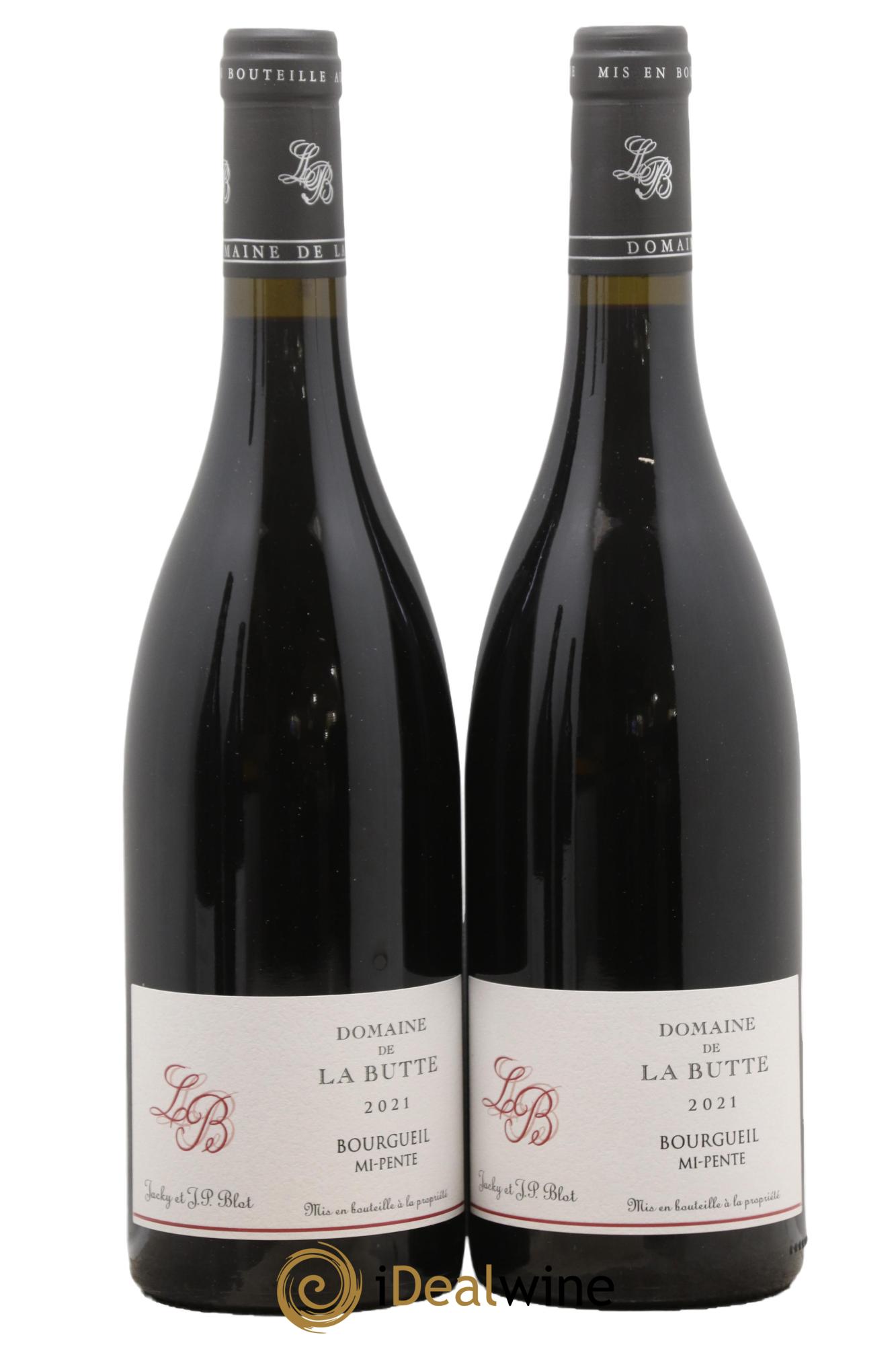 Bourgueil Mi-Pente Domaine de La Butte - Jacky Blot 2021 - Lot de 2 bouteilles - 0