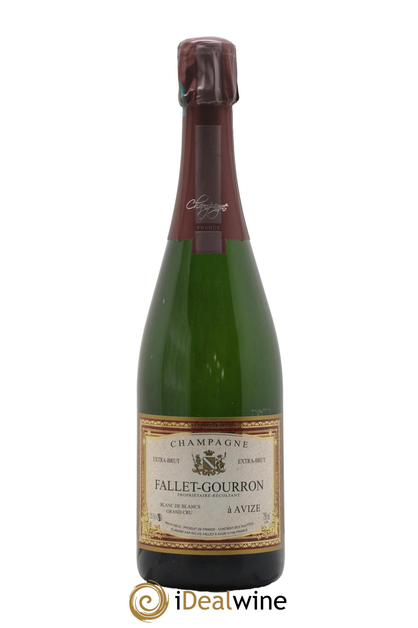 Champagne Extra Brut Blanc de Blancs Grand Cru Fallet Gourron - Lot de 1 bouteille - 0