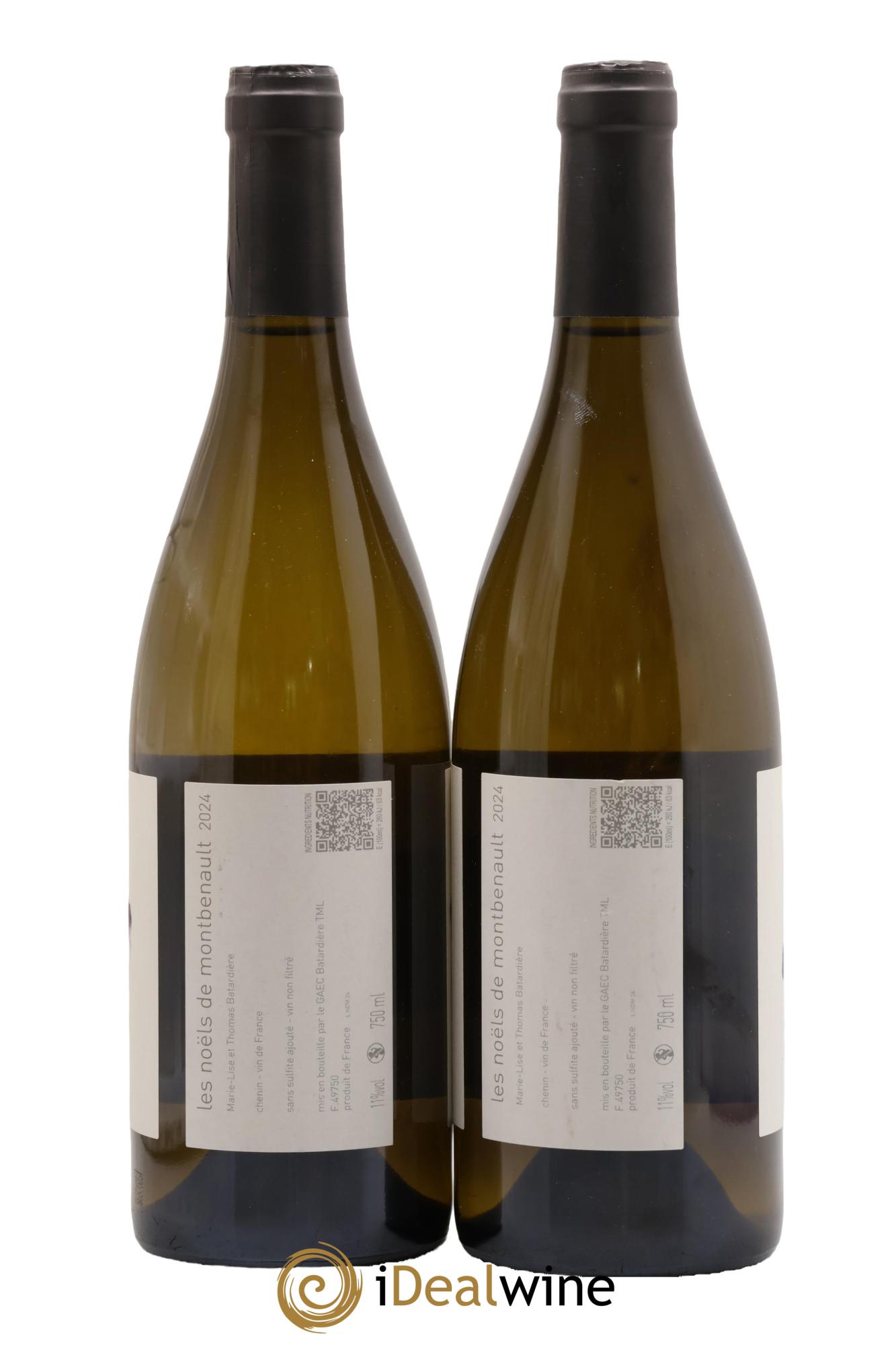 Vin de France Les Noëls de Montbenault Thomas Batardière 2024 - Lot de 2 bouteilles - 1