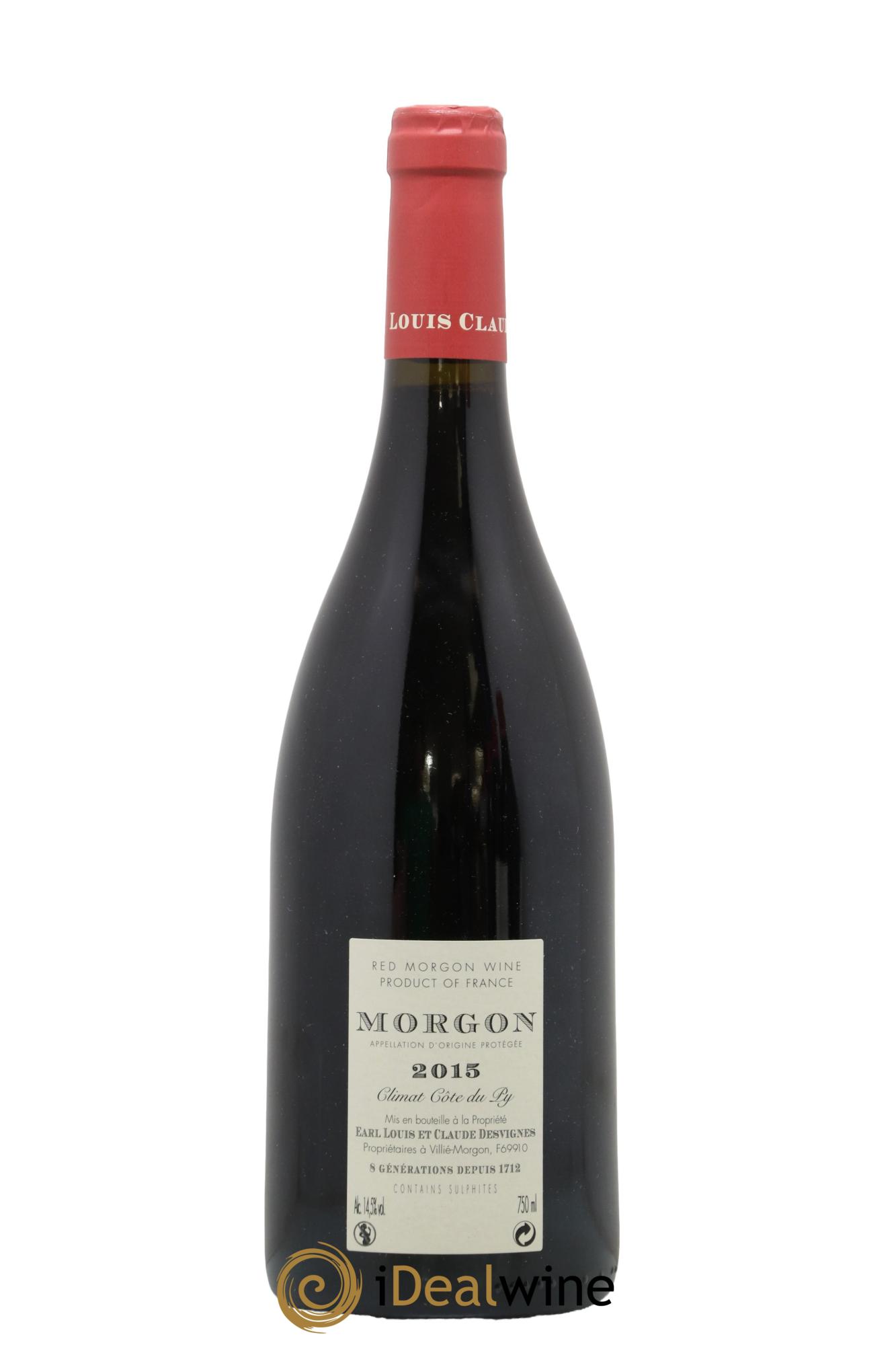 Morgon Côte du Py Louis-Claude Desvignes 2015 - Lot de 1 bouteille - 1
